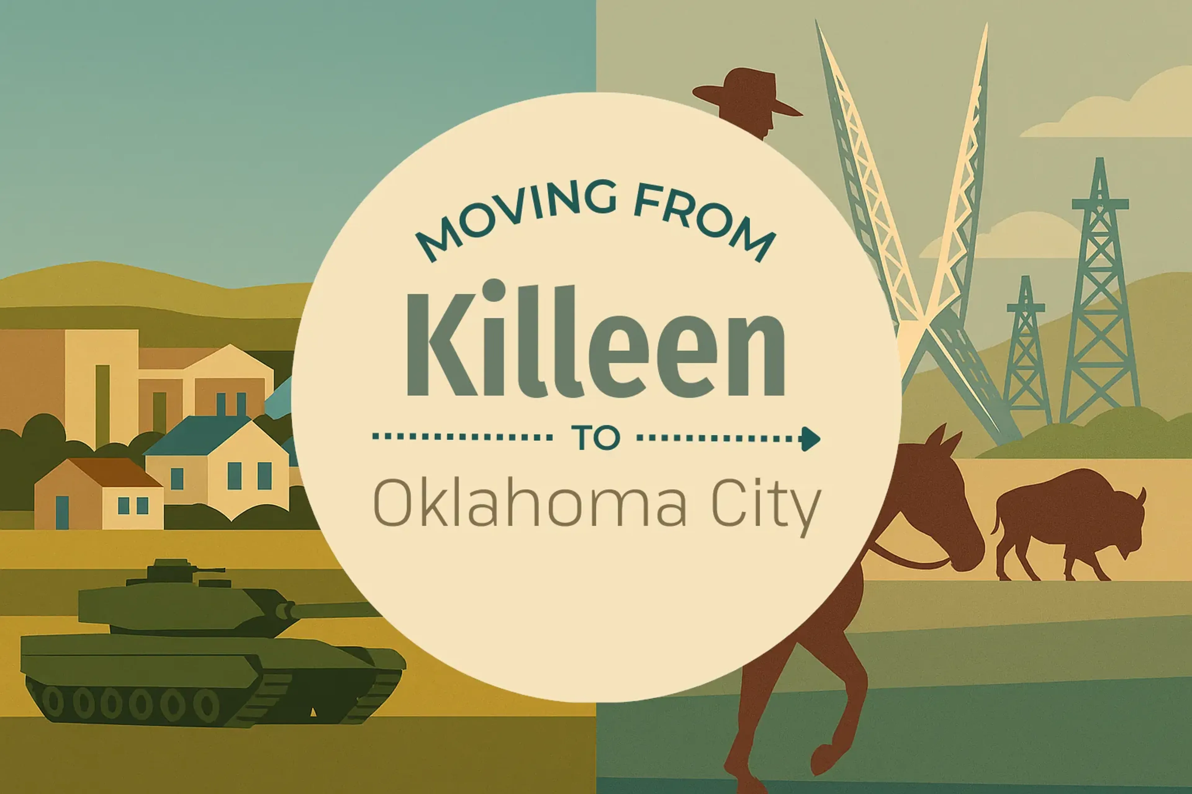 Side-by-side comparison of Killeen to Oklahoma City moving companies