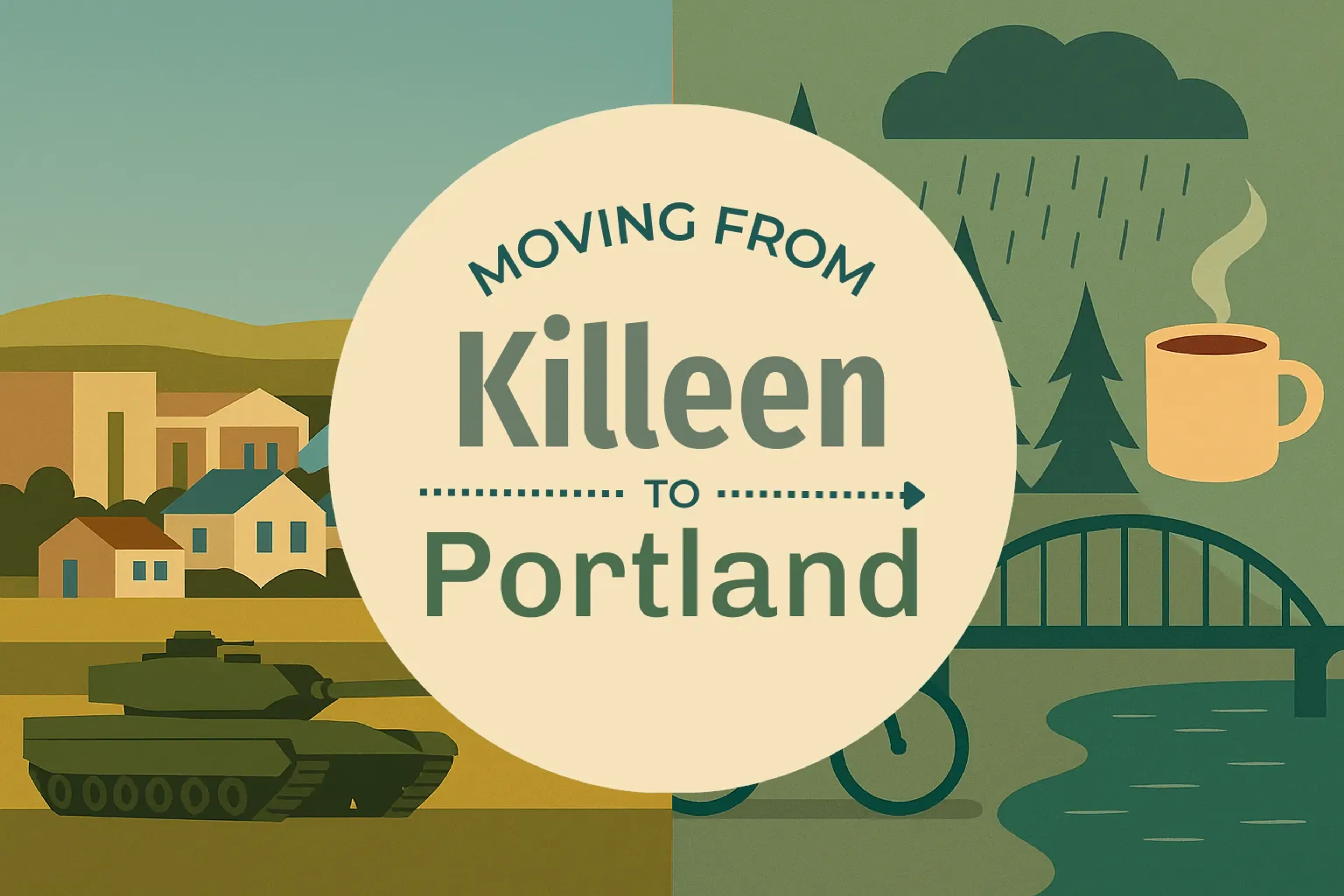 Side-by-side comparison of Killeen to Portland moving companies
