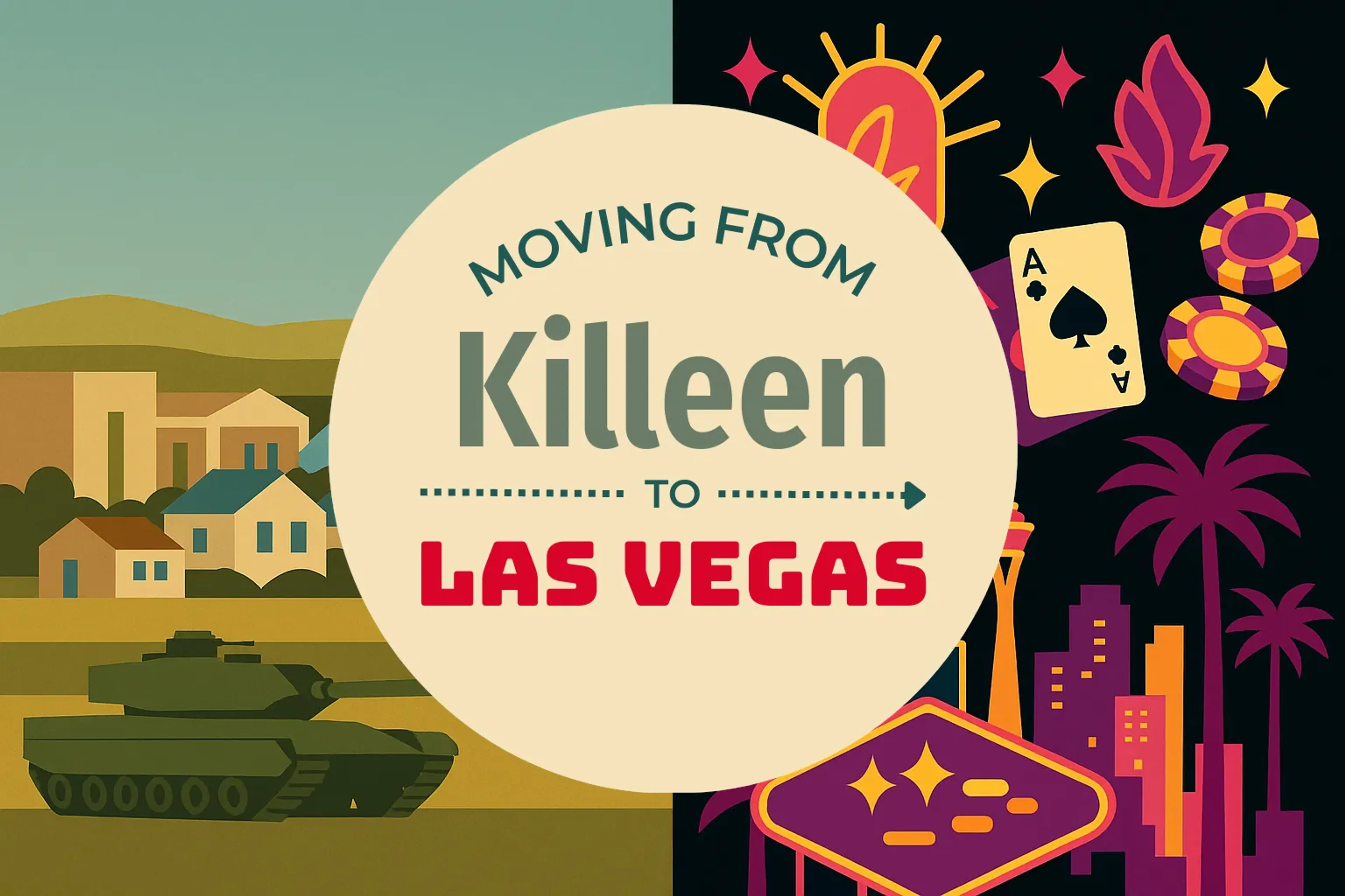 Side-by-side comparison of Killeen to Las Vegas moving companies