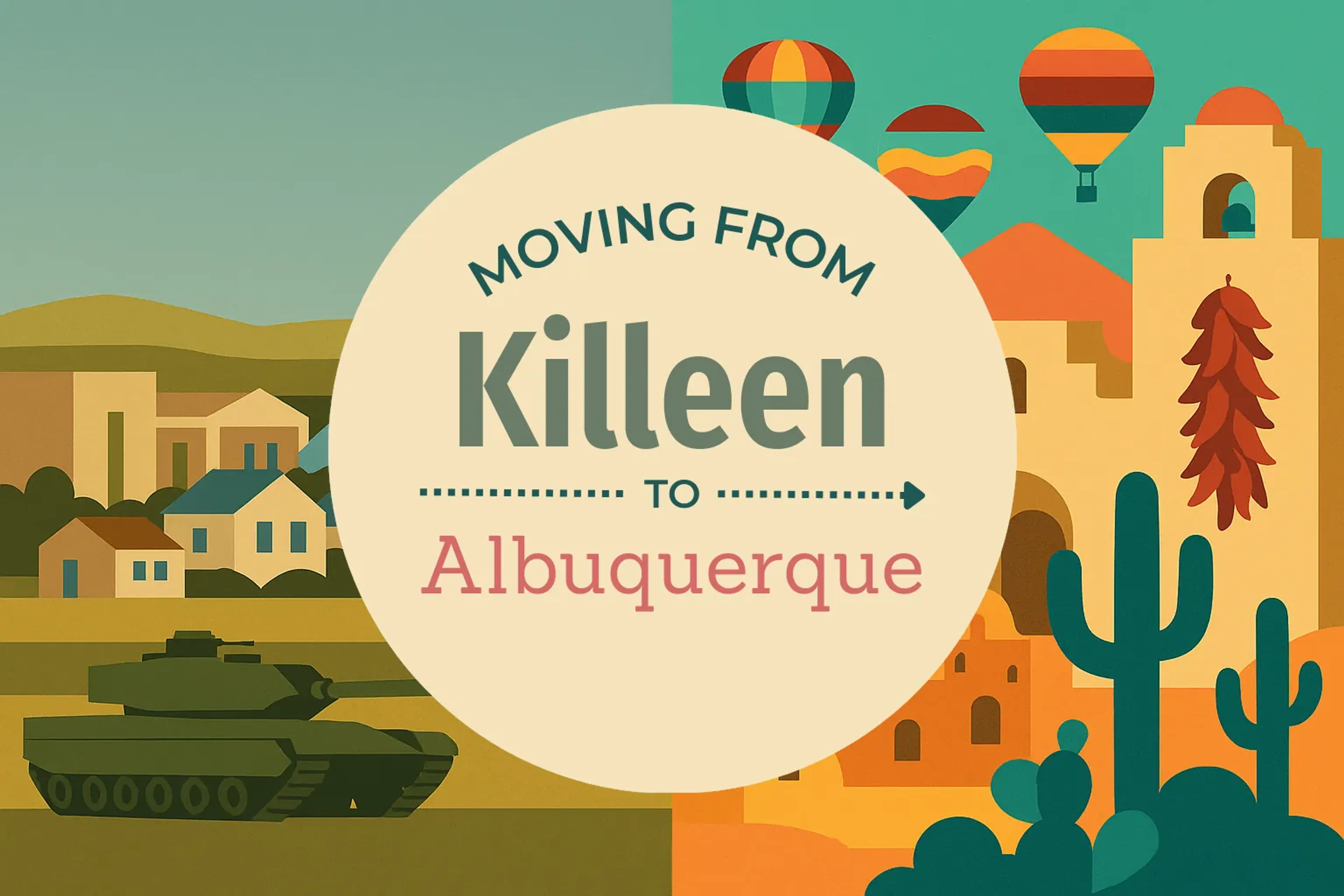 Side-by-side comparison of Killeen to Albuquerque moving companies