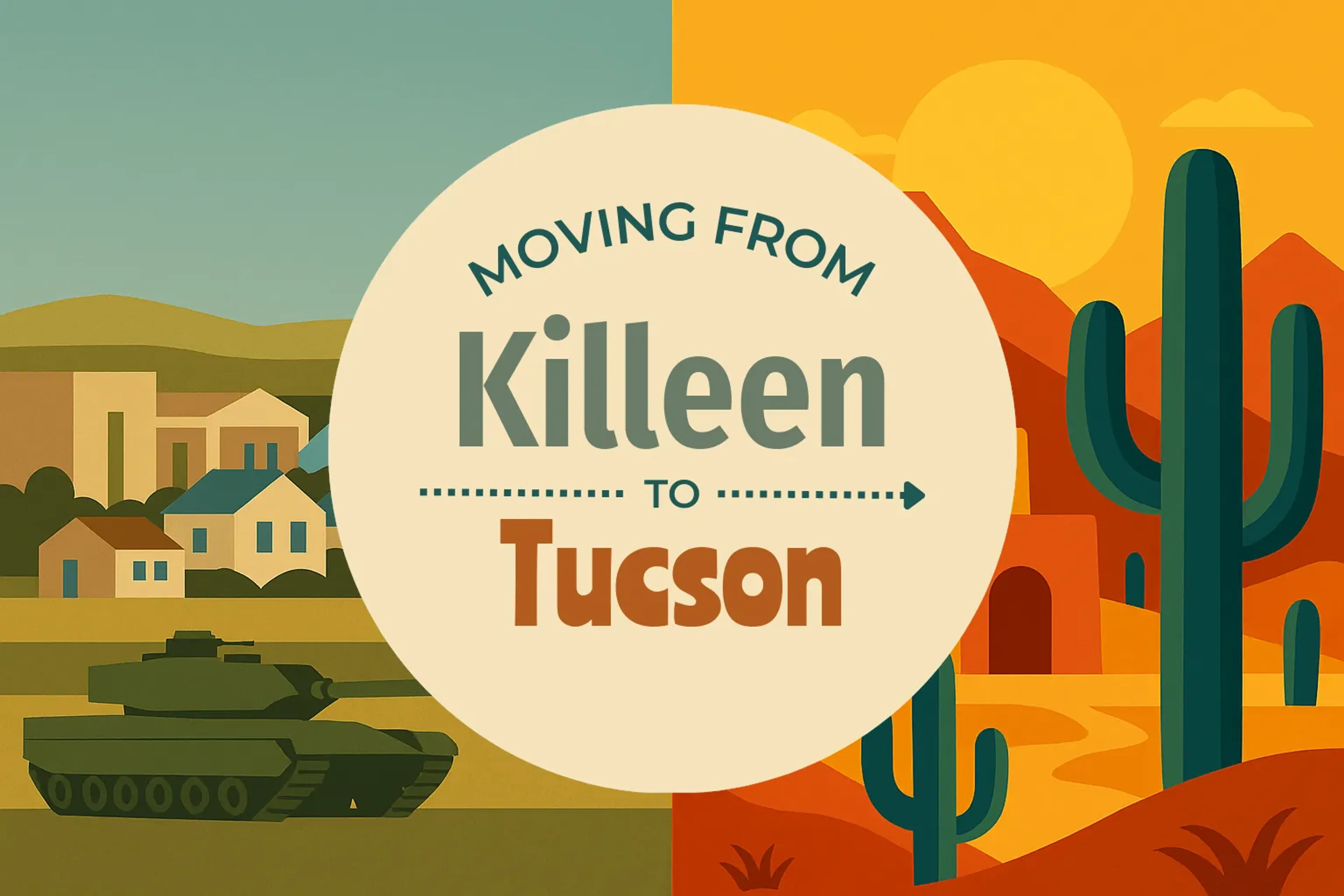 Side-by-side comparison of Killeen to Tucson moving companies