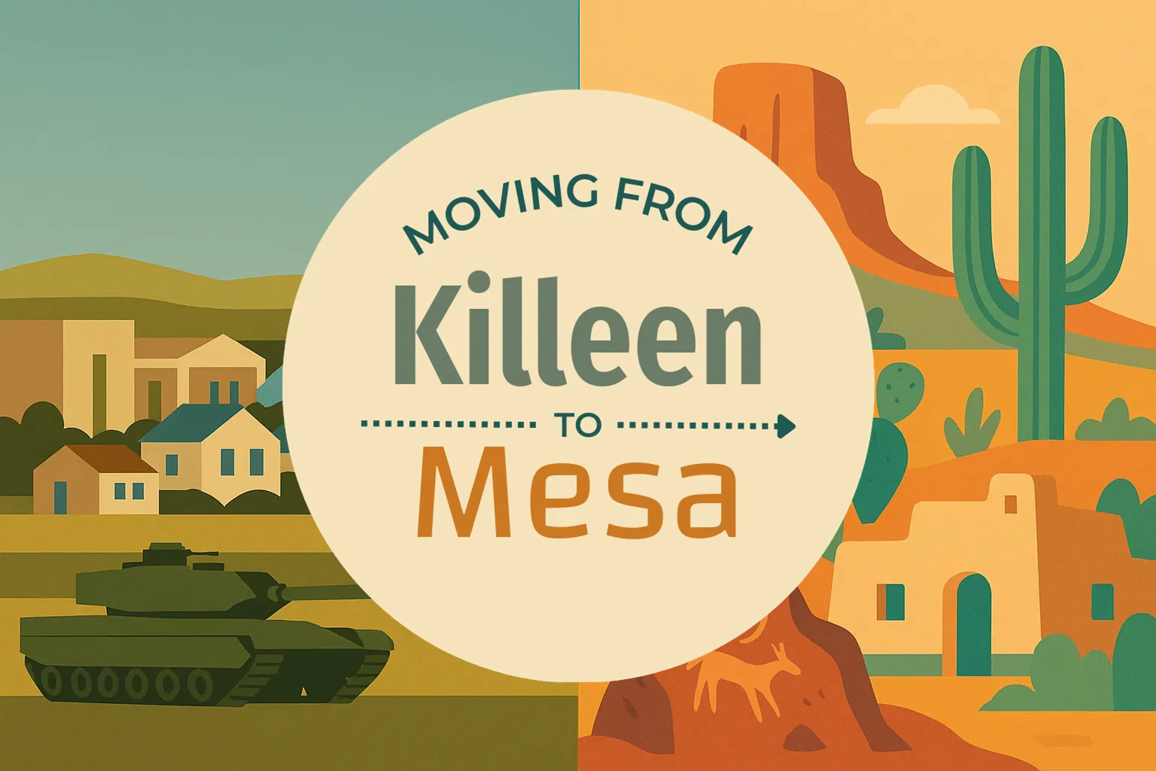 Side-by-side comparison of Killeen to Mesa moving companies