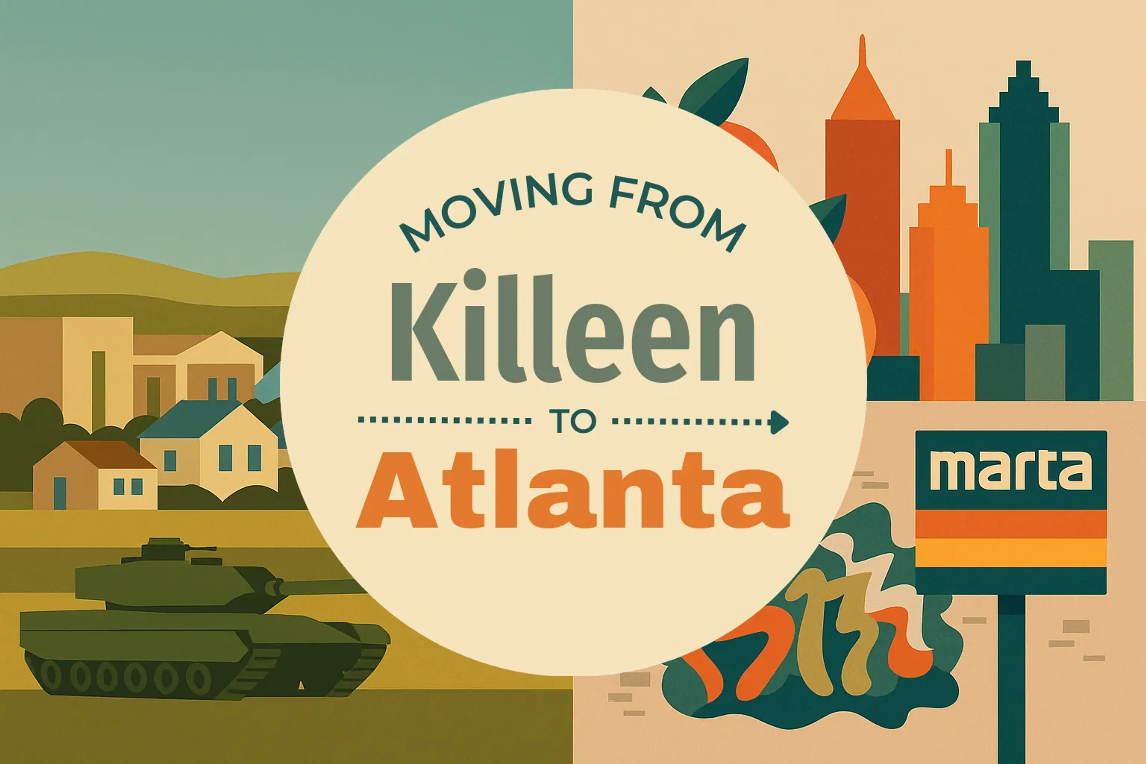 Side-by-side comparison of Killeen to Atlanta moving companies