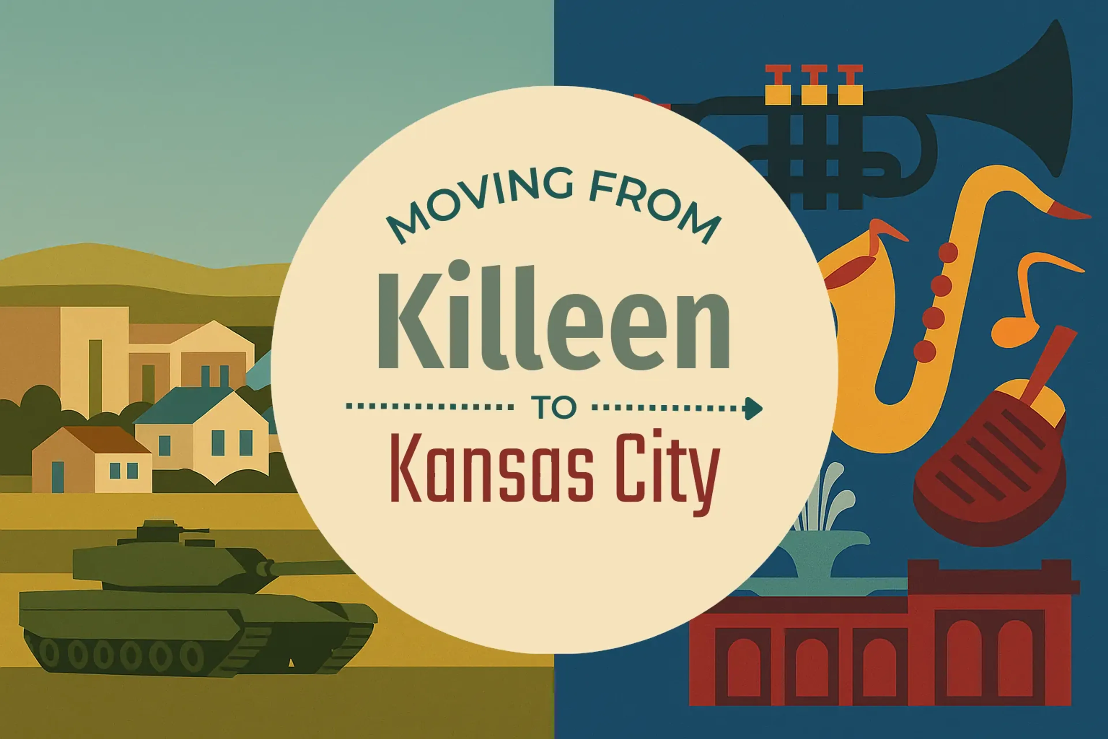 Side-by-side comparison of Killeen to Kansas City moving companies