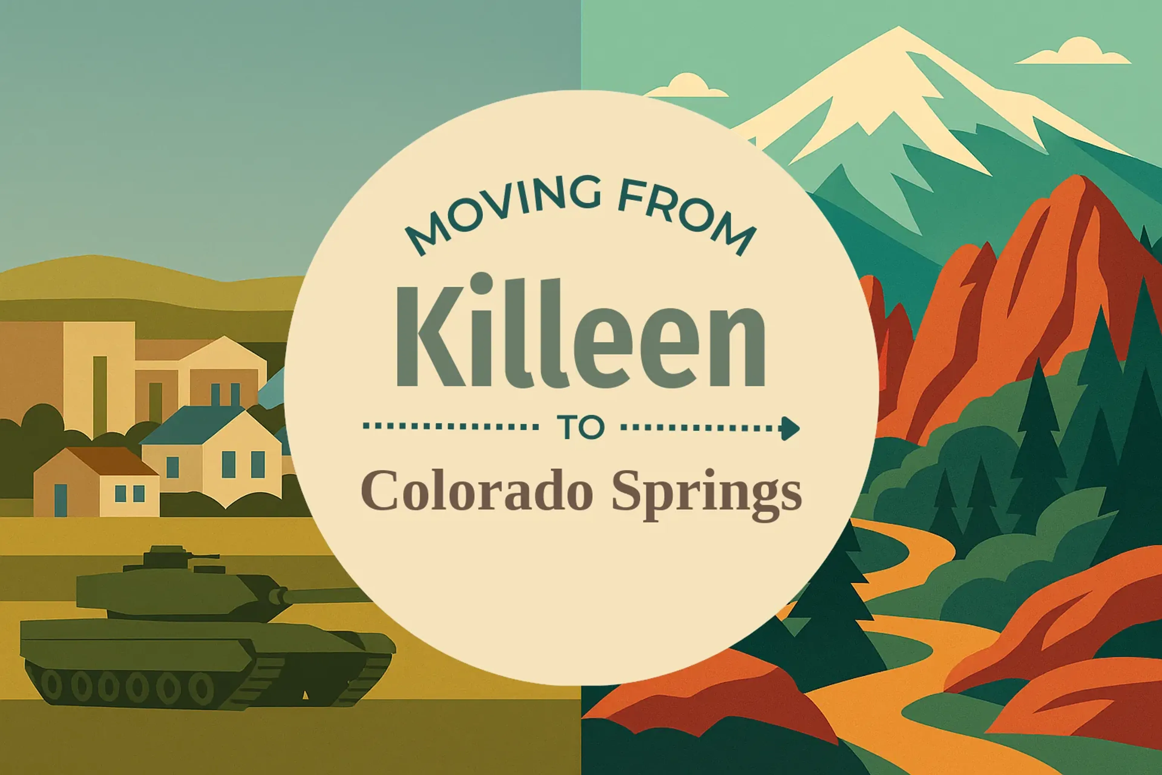 Side-by-side comparison of Killeen to Colorado Springs moving companies