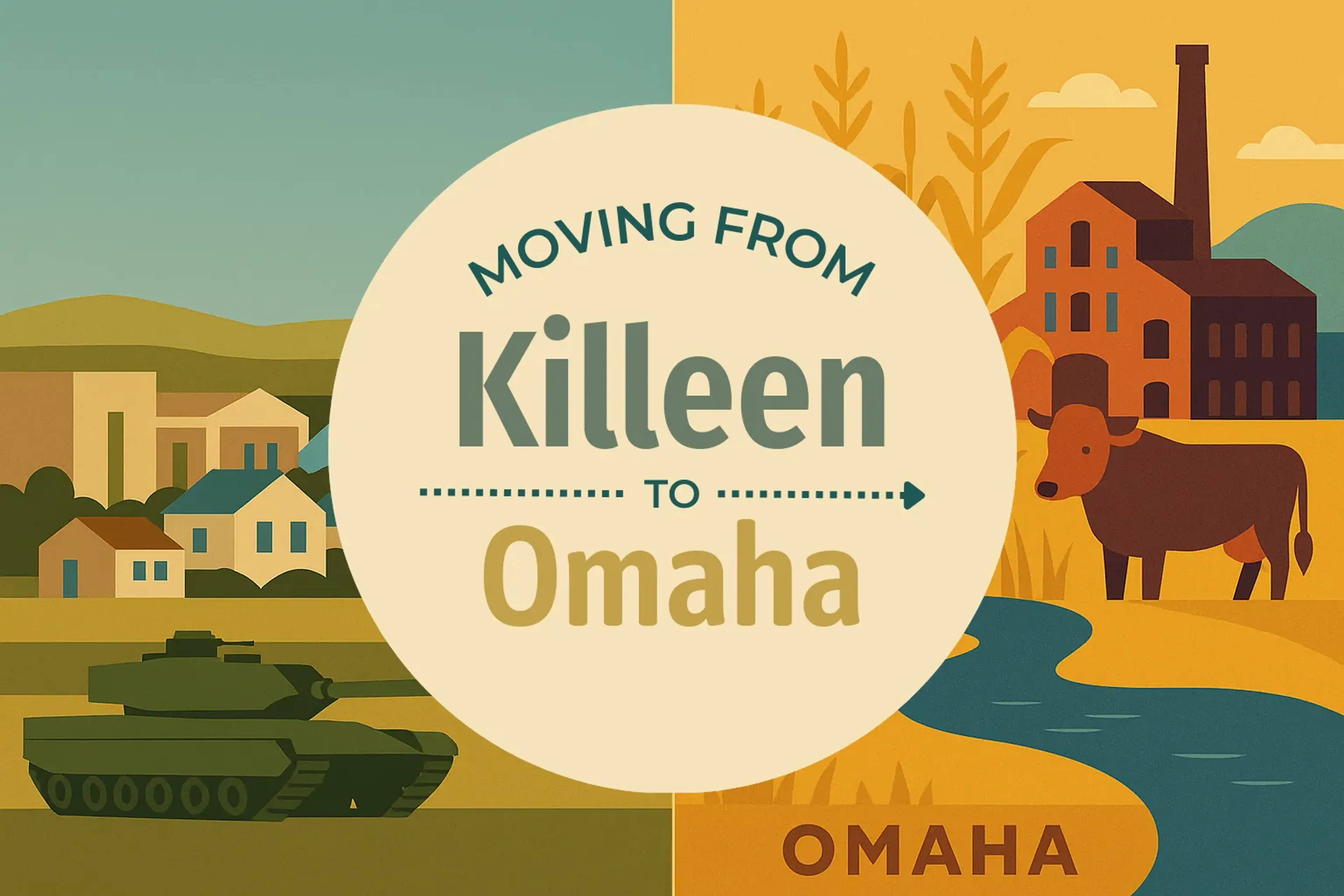 Side-by-side comparison of Killeen to Omaha moving companies