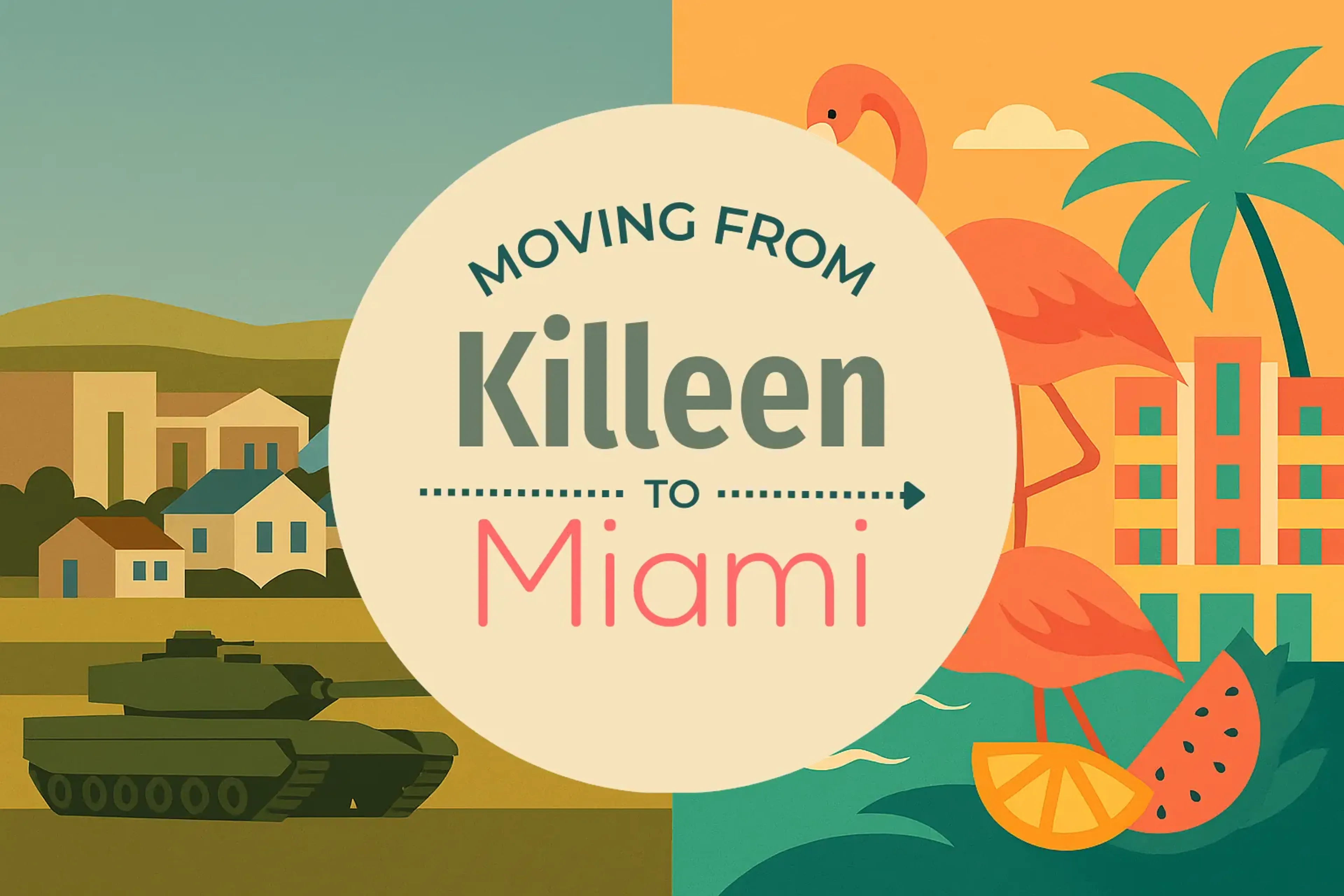 Side-by-side comparison of Killeen to Miami moving companies