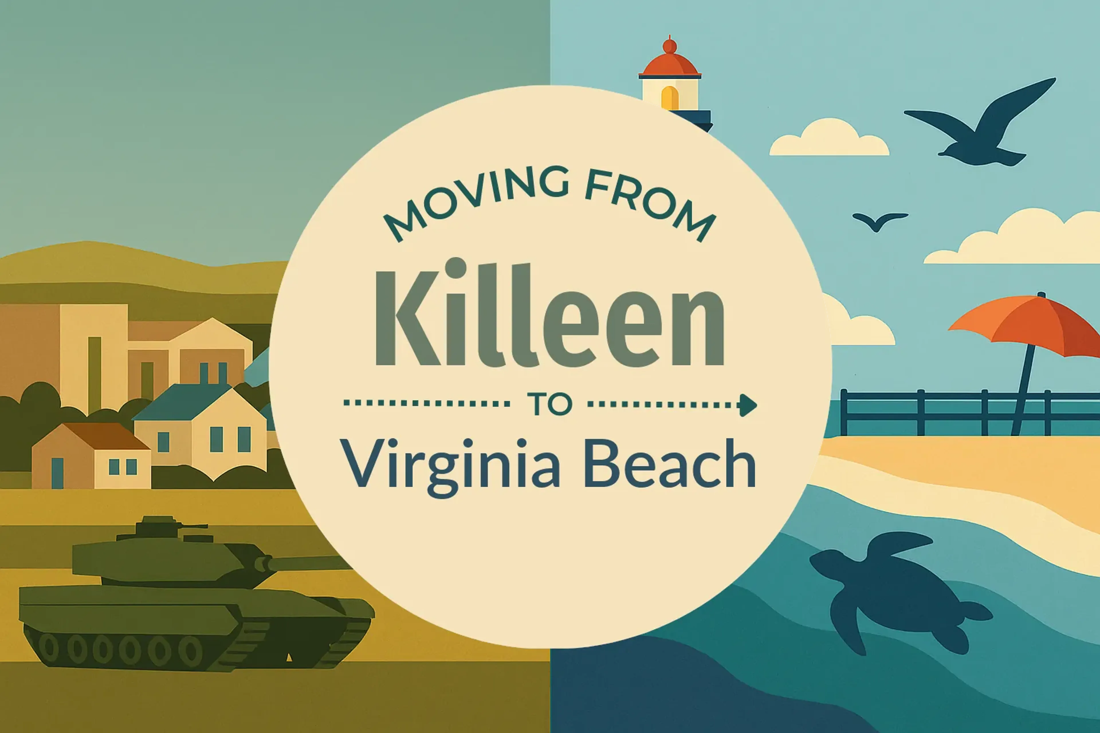 Side-by-side comparison of Killeen to Virginia Beach moving companies