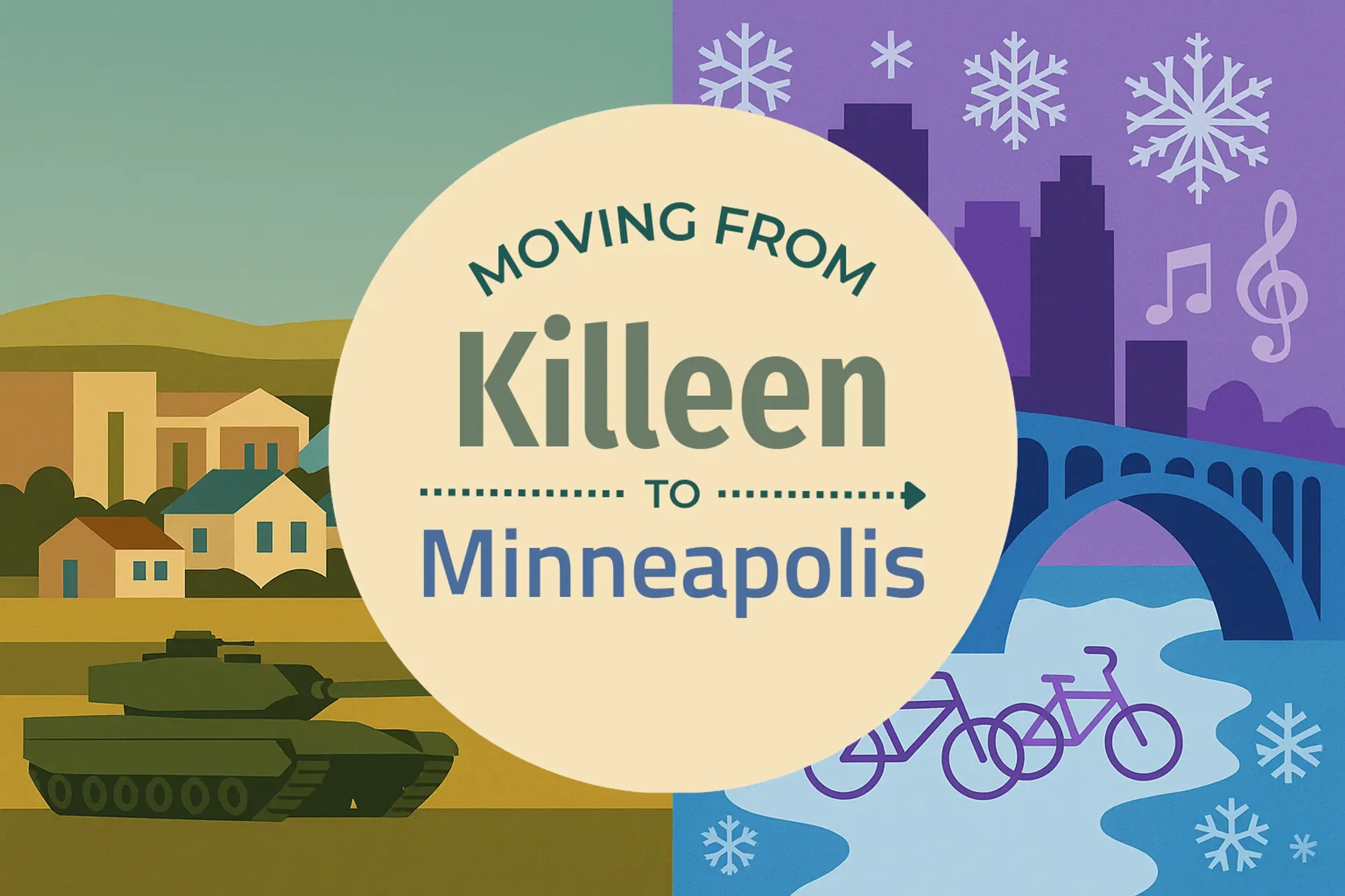 Side-by-side comparison of Killeen to Minneapolis moving companies