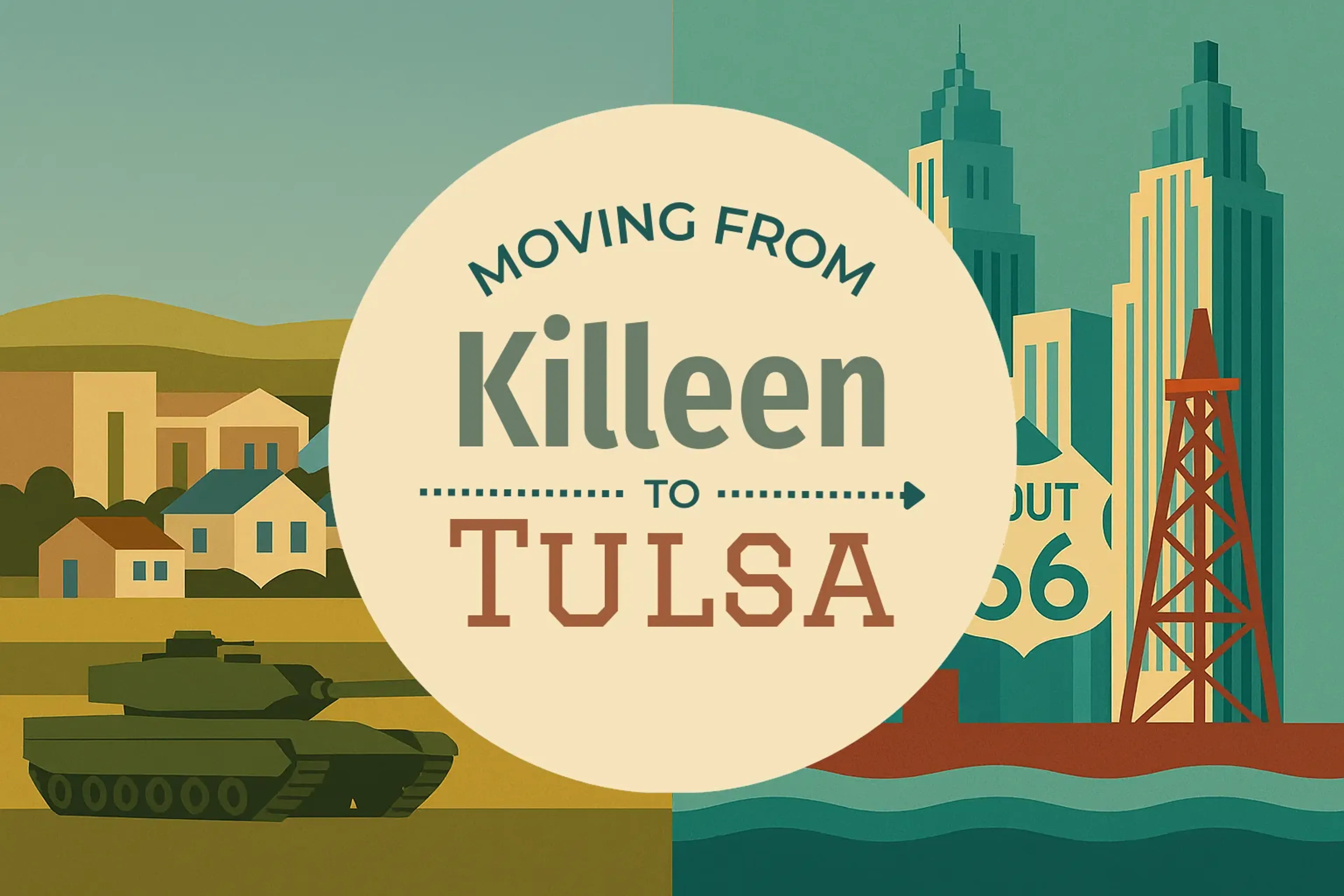 Side-by-side comparison of Killeen to Tulsa moving companies