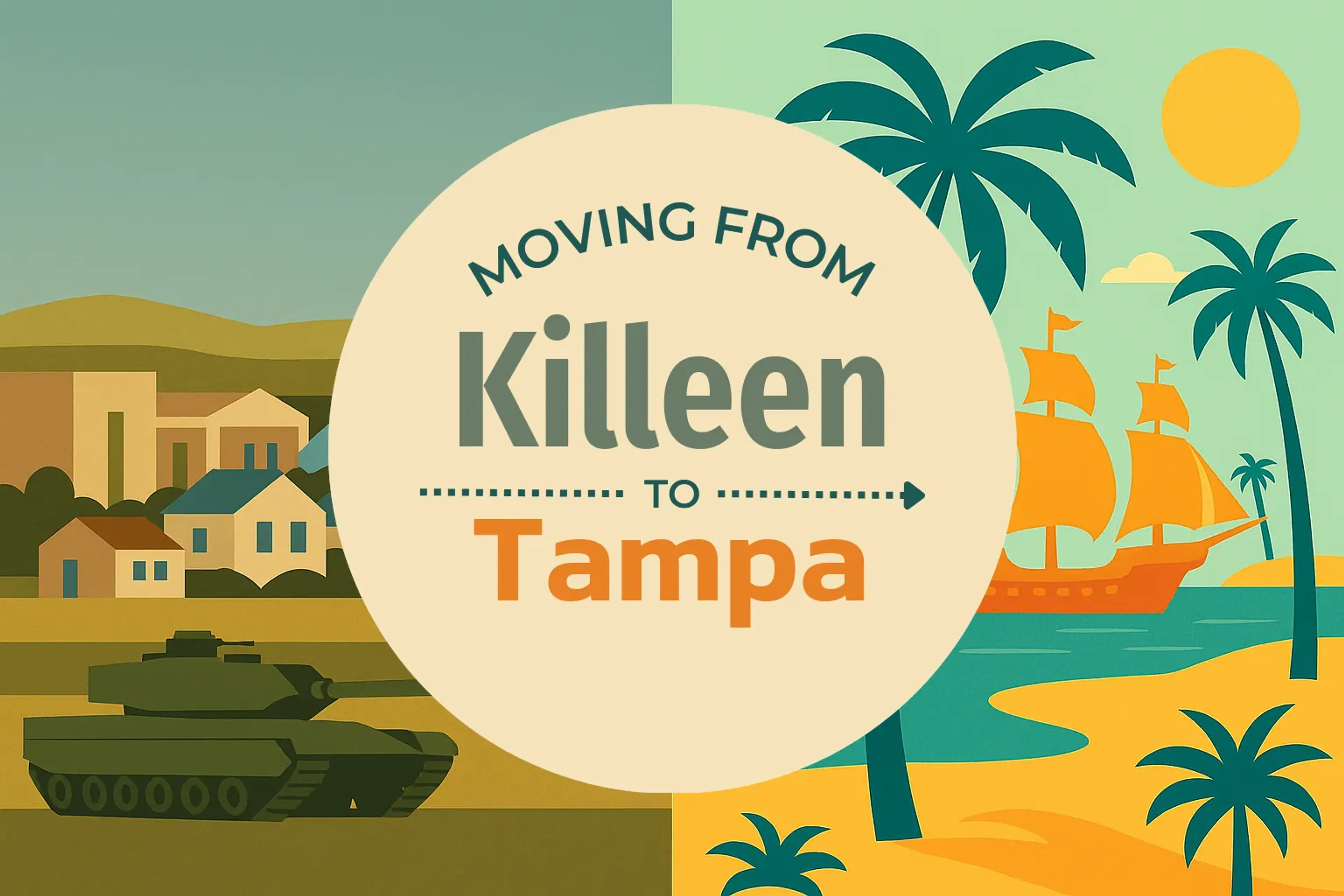Side-by-side comparison of Killeen to Tampa moving companies