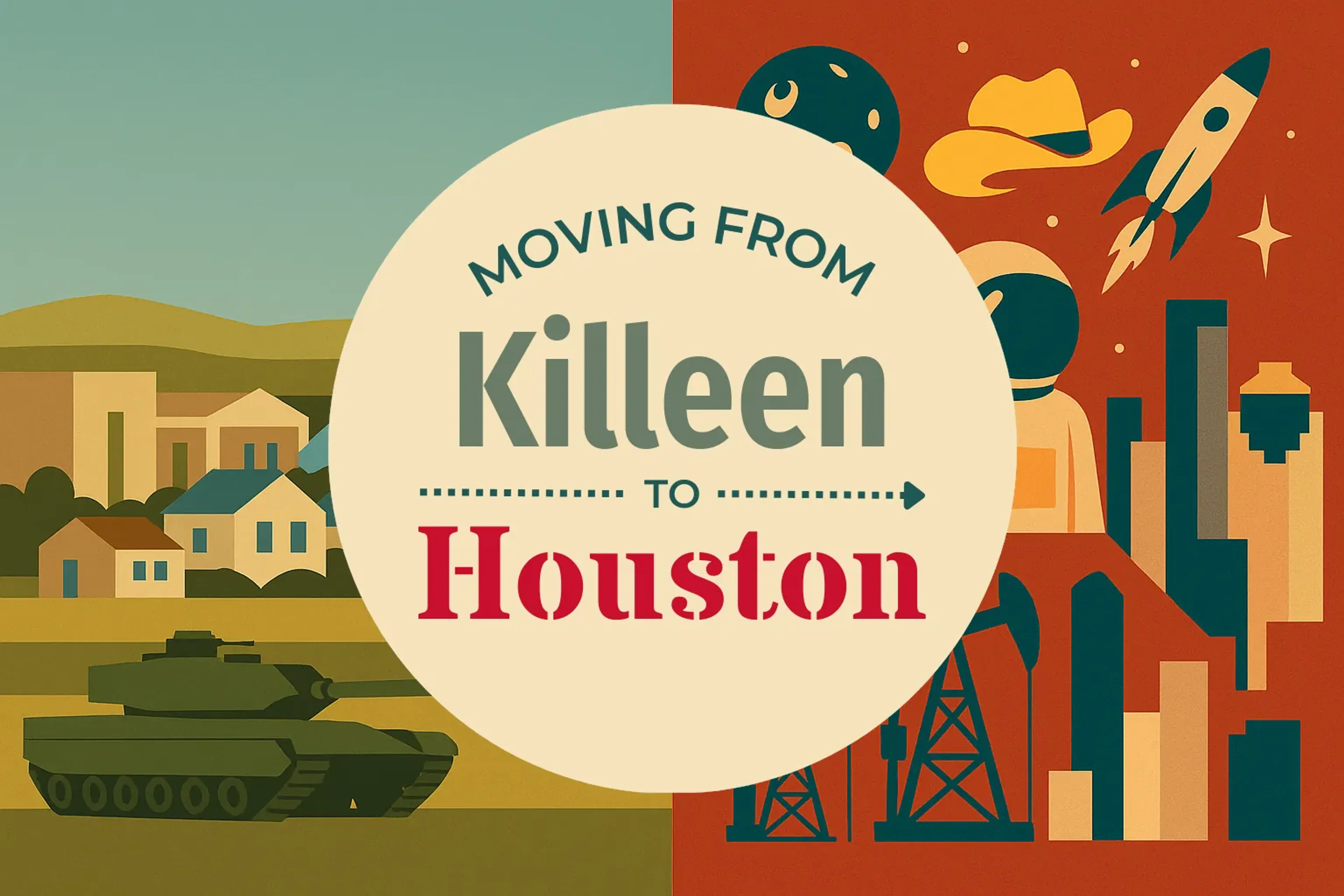 Side-by-side comparison of Killeen to Houston moving companies