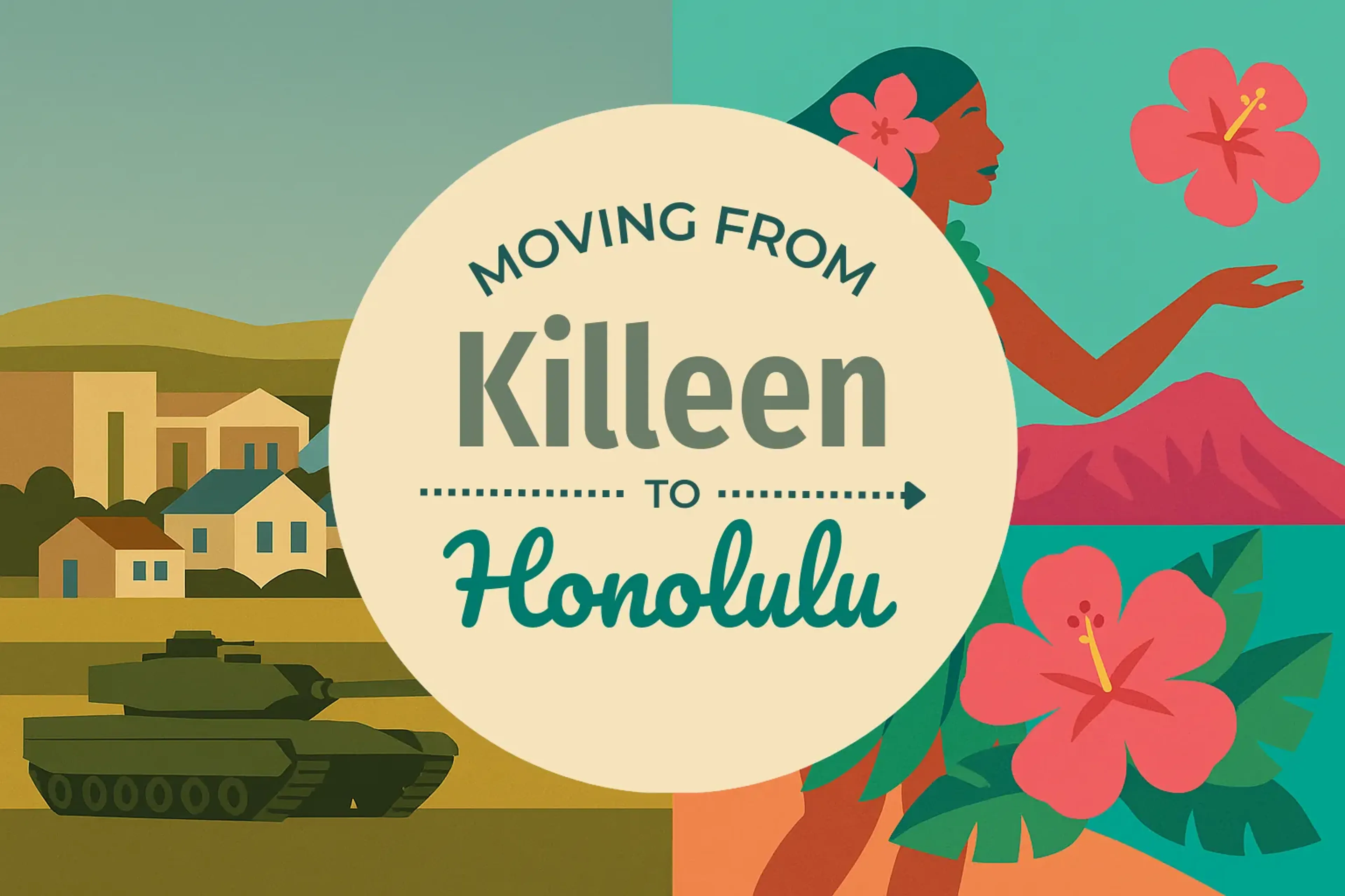 Side-by-side comparison of Killeen to Honolulu moving companies