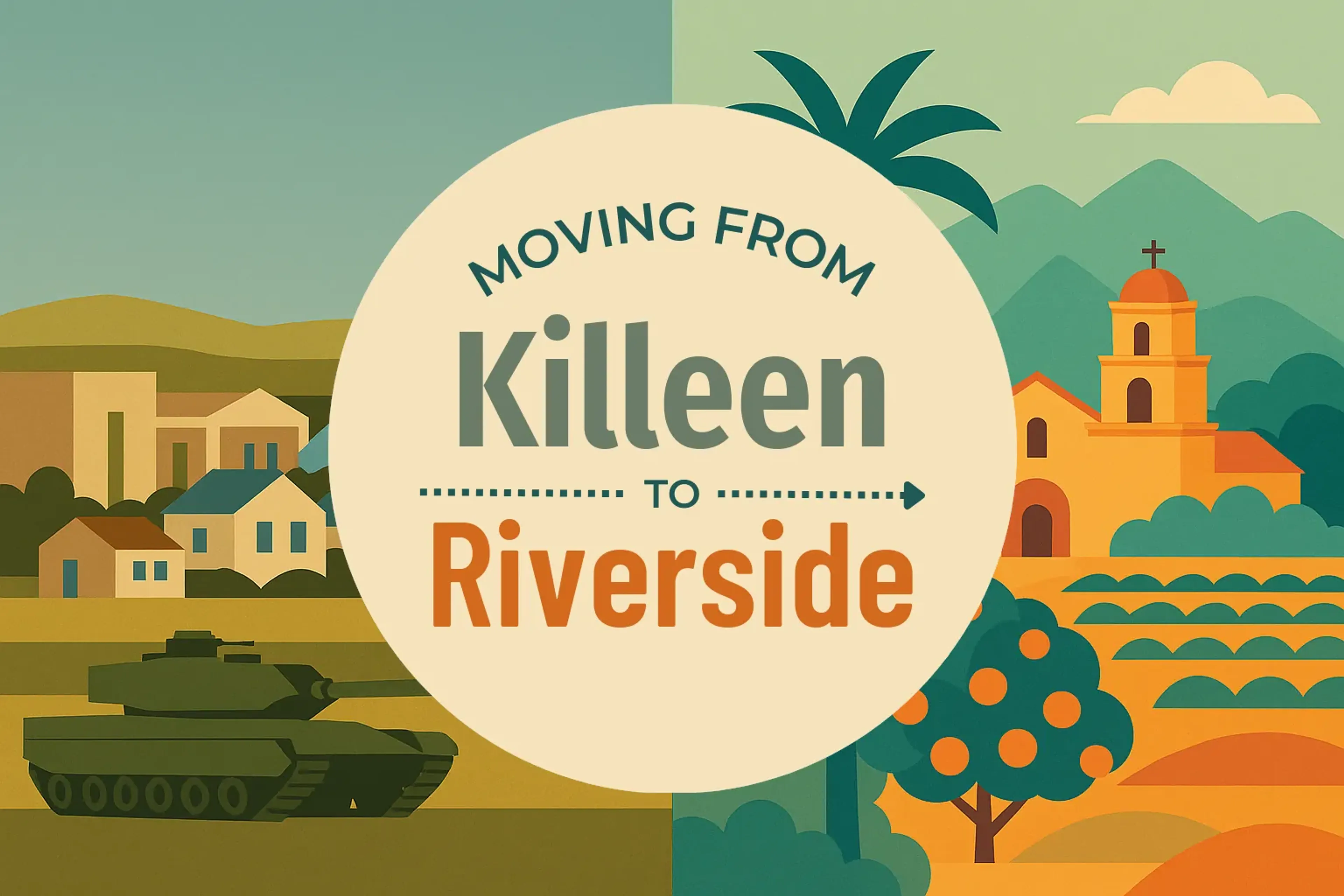 Side-by-side comparison of Killeen to Riverside moving companies