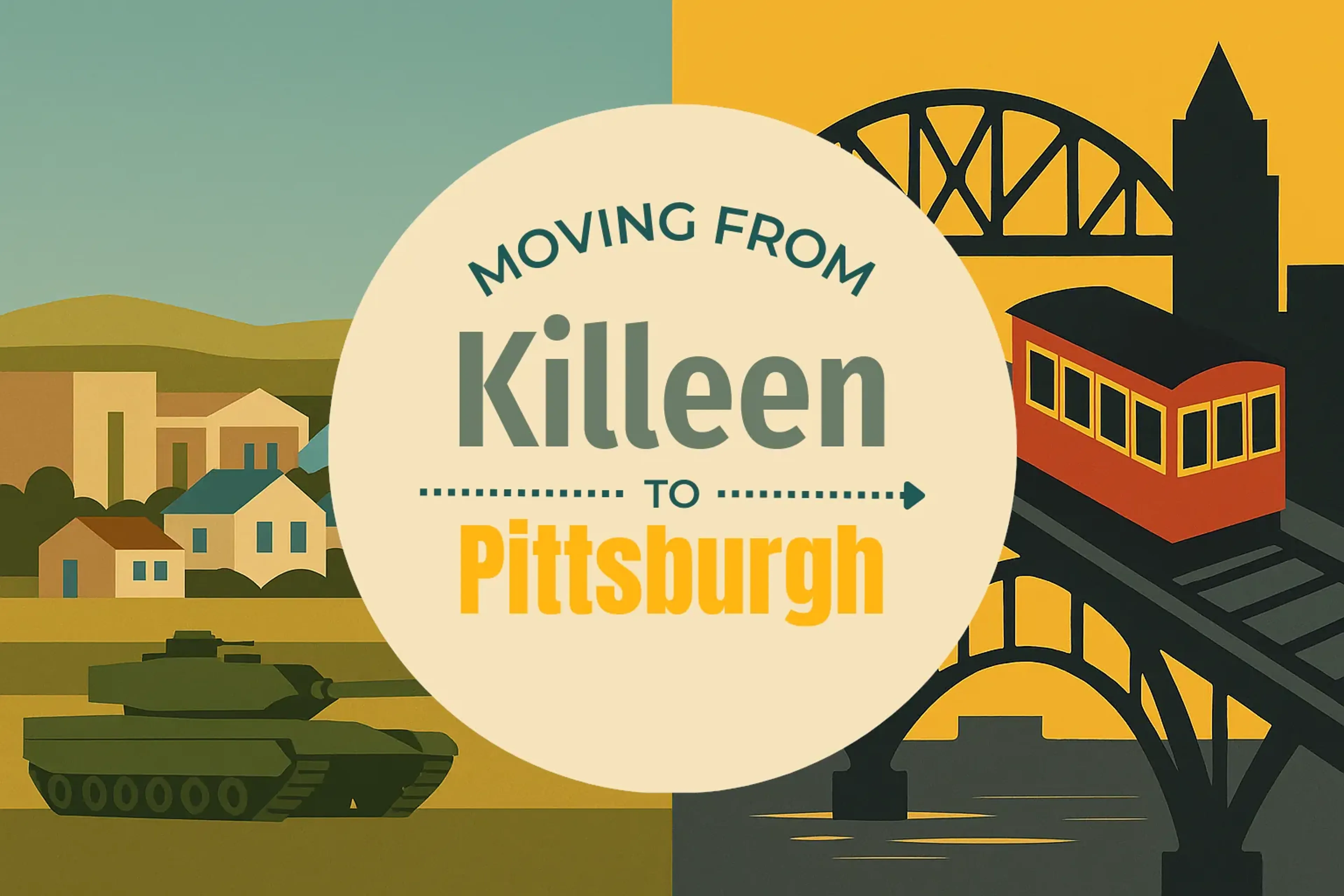 Side-by-side comparison of Killeen to Pittsburgh moving companies