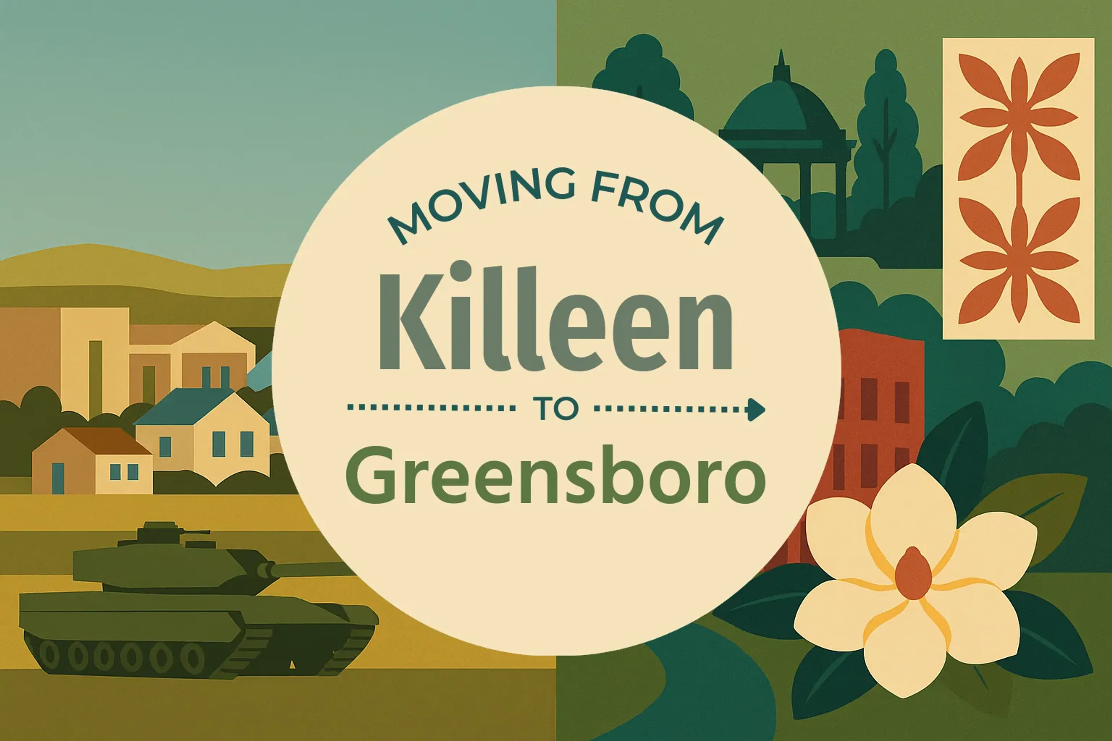 Side-by-side comparison of Killeen to Greensboro moving companies