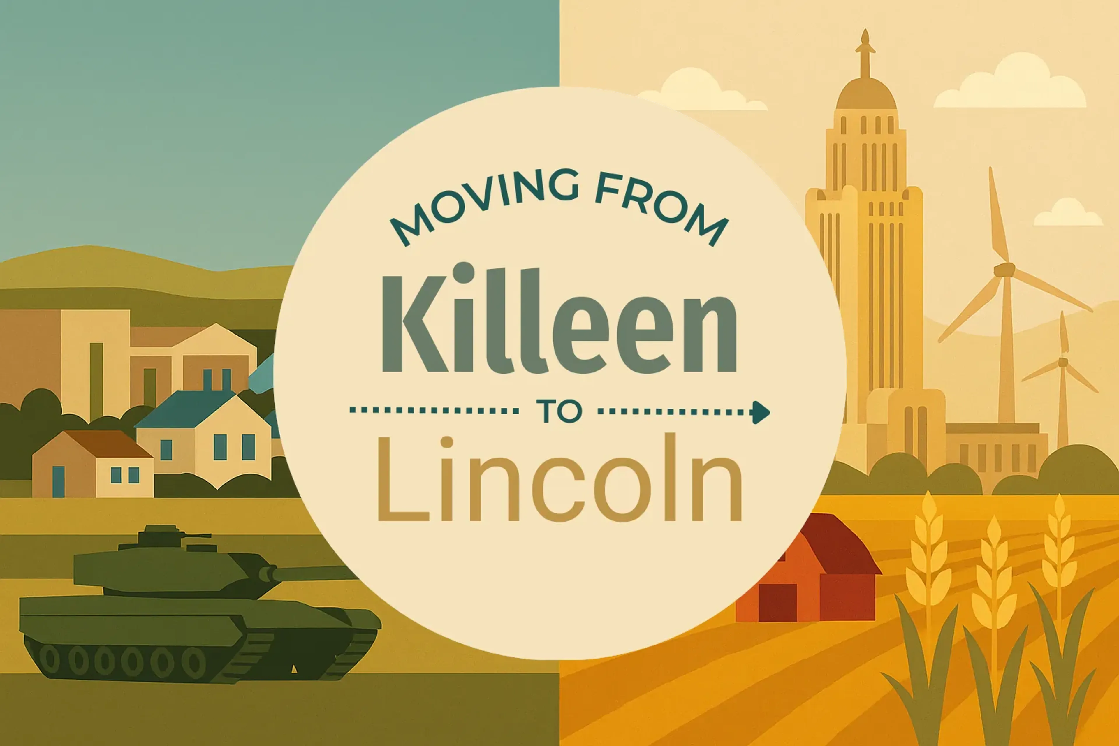 Side-by-side comparison of Killeen to Lincoln moving companies