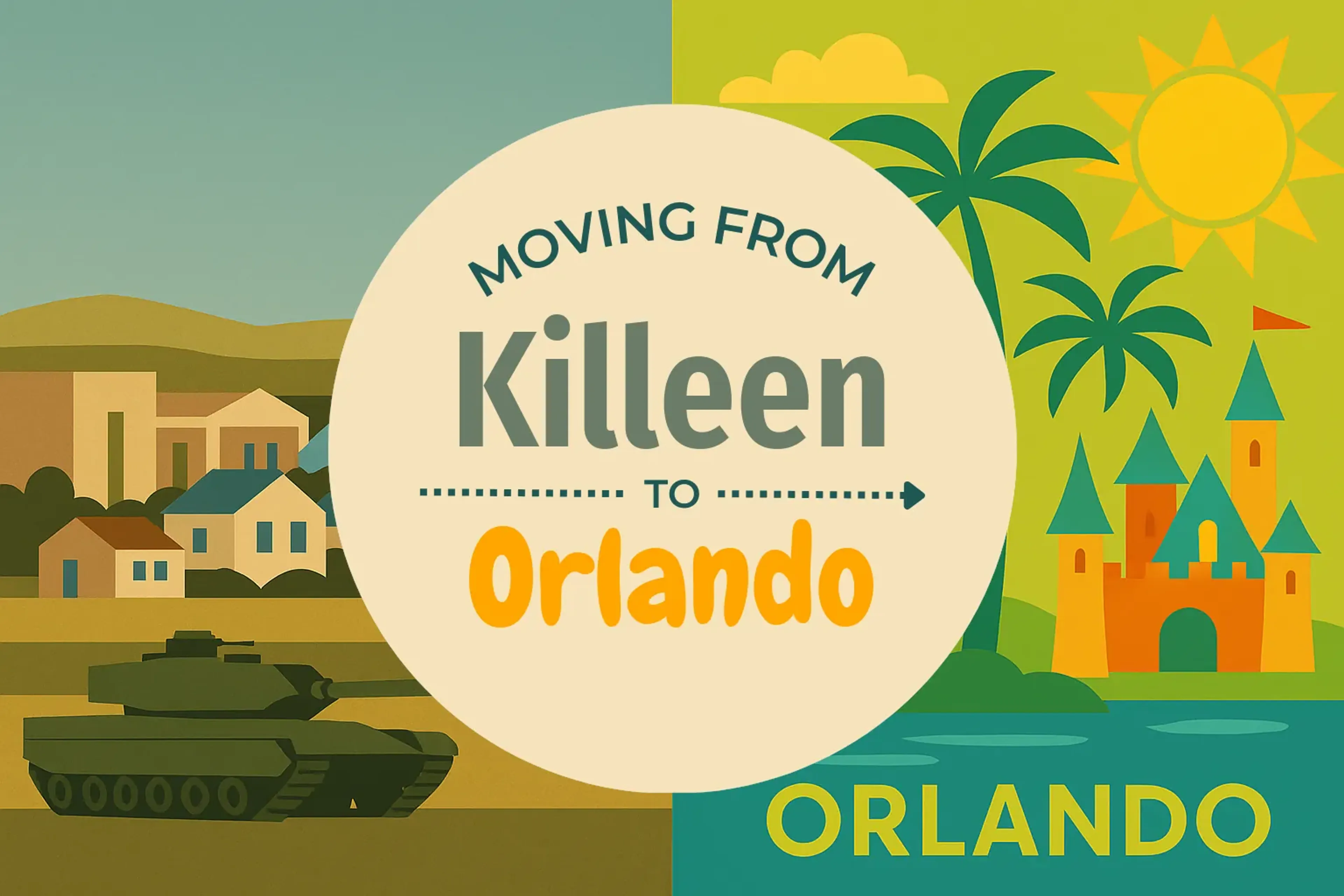 Side-by-side comparison of Killeen to Orlando moving companies