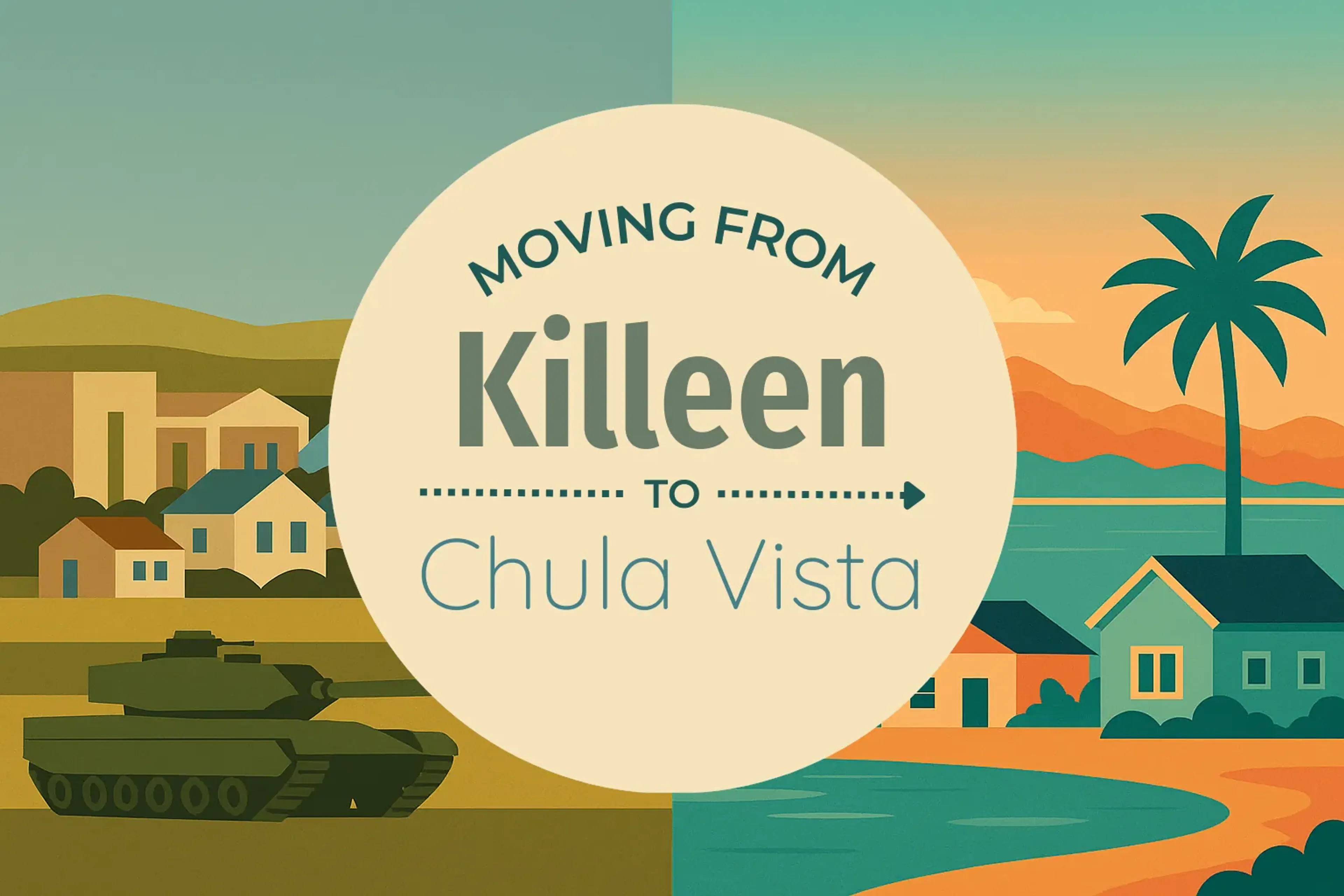 Side-by-side comparison of Killeen to Chula Vista moving companies