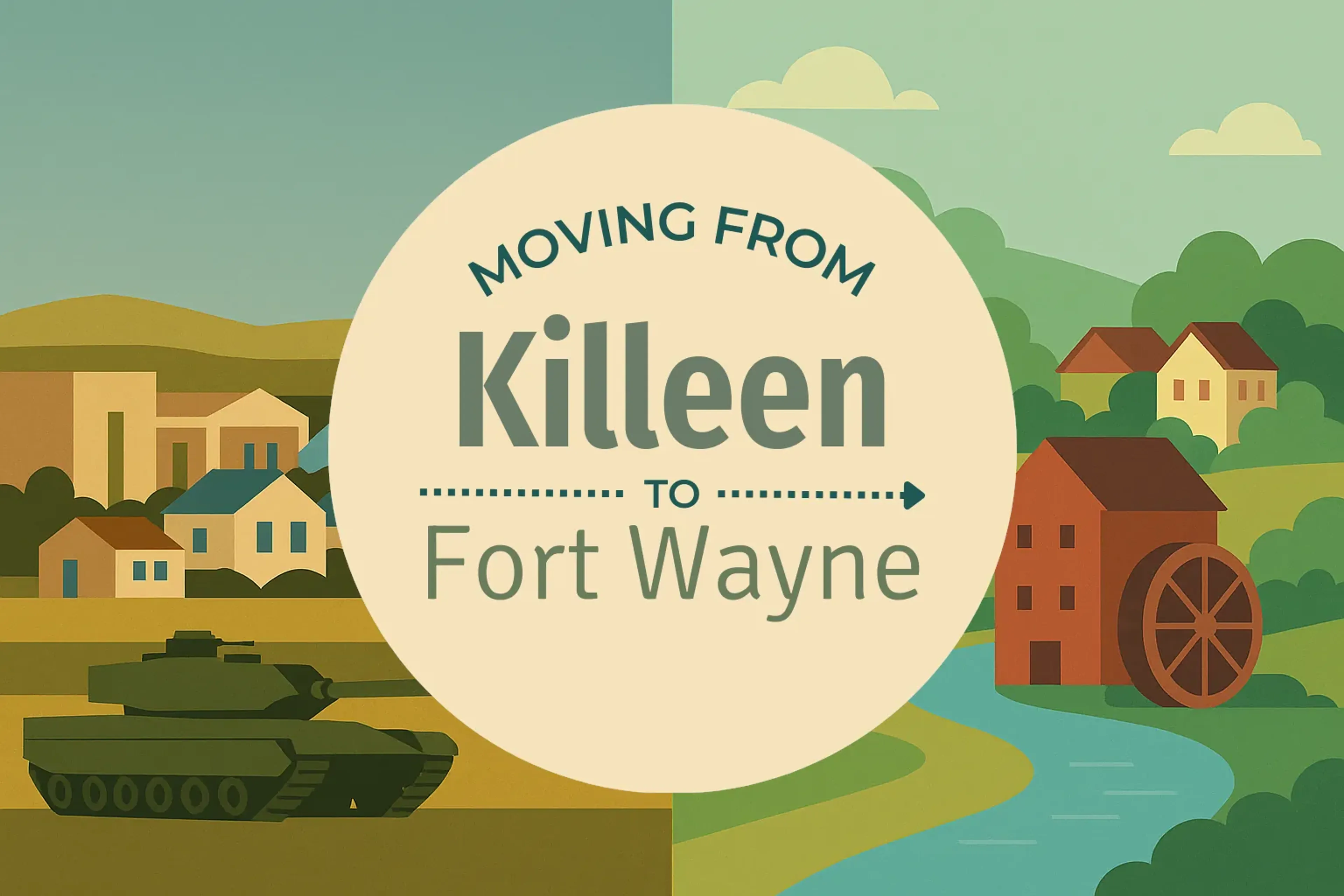 Side-by-side comparison of Killeen to Fort Wayne moving companies