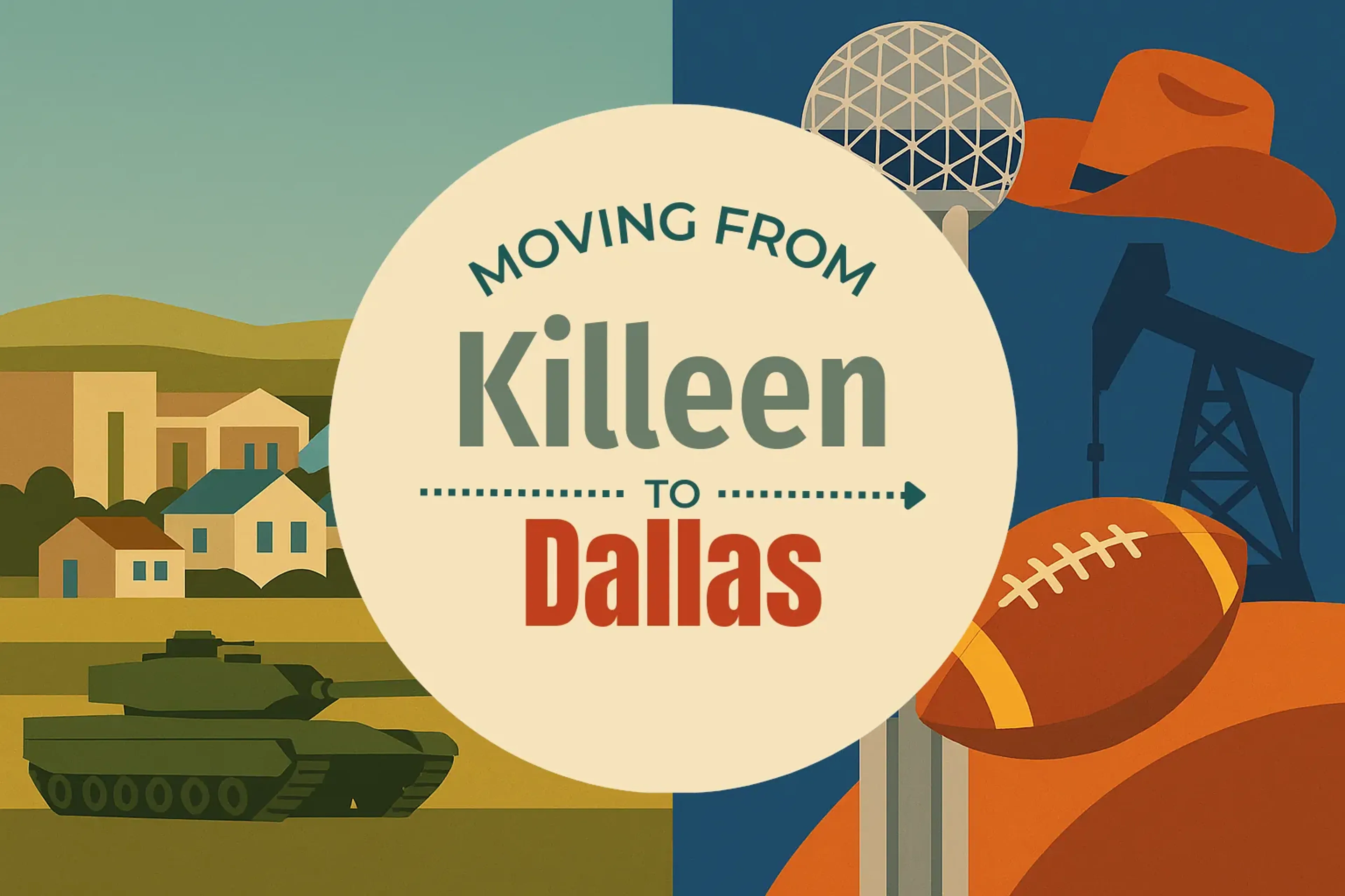 Side-by-side comparison of Killeen to Dallas moving companies