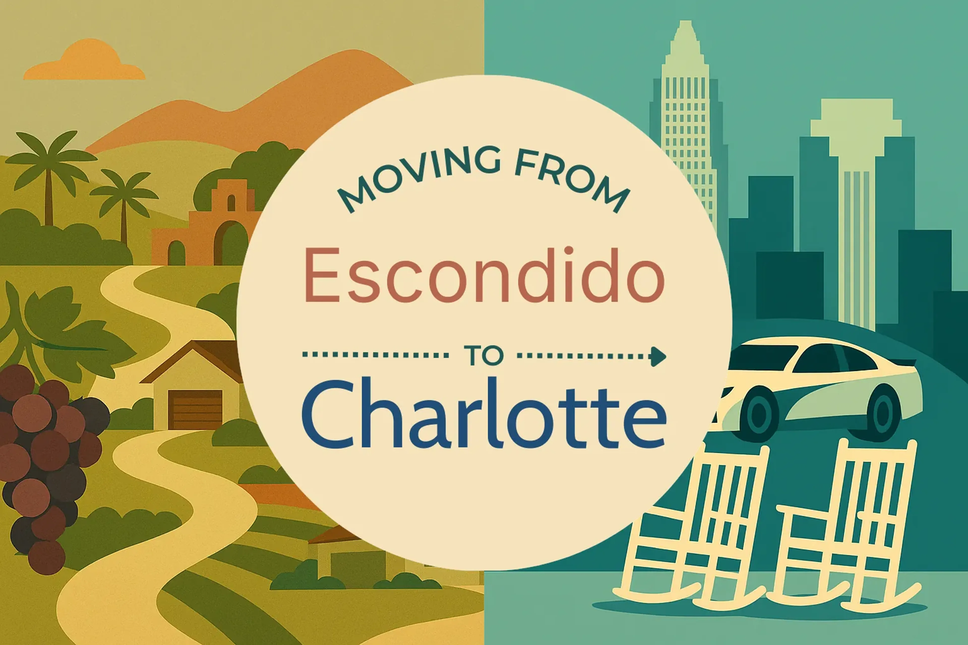 Side-by-side comparison of Escondido to Charlotte moving companies