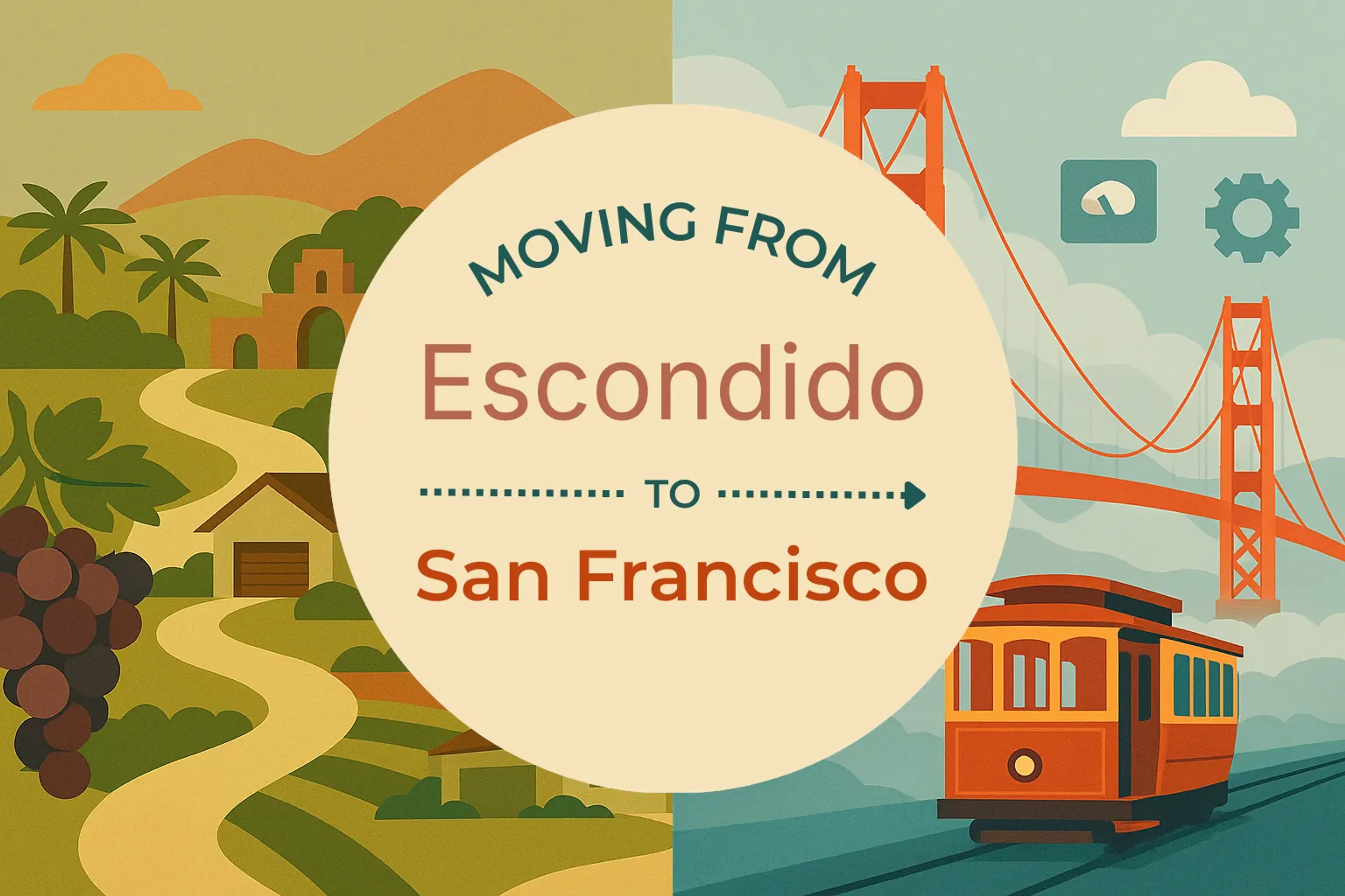 Side-by-side comparison of Escondido to San Francisco moving companies