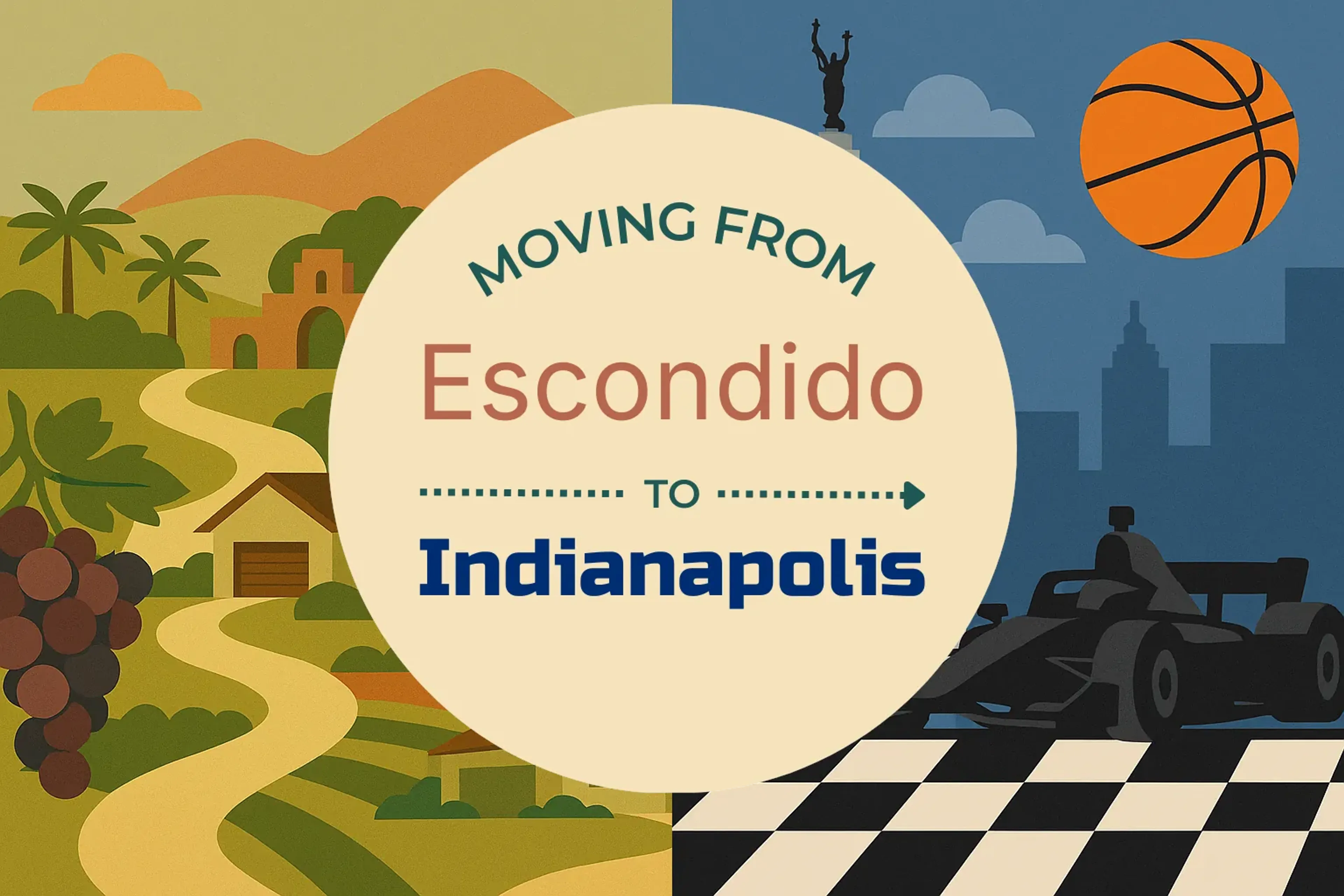 Side-by-side comparison of Escondido to Indianapolis moving companies