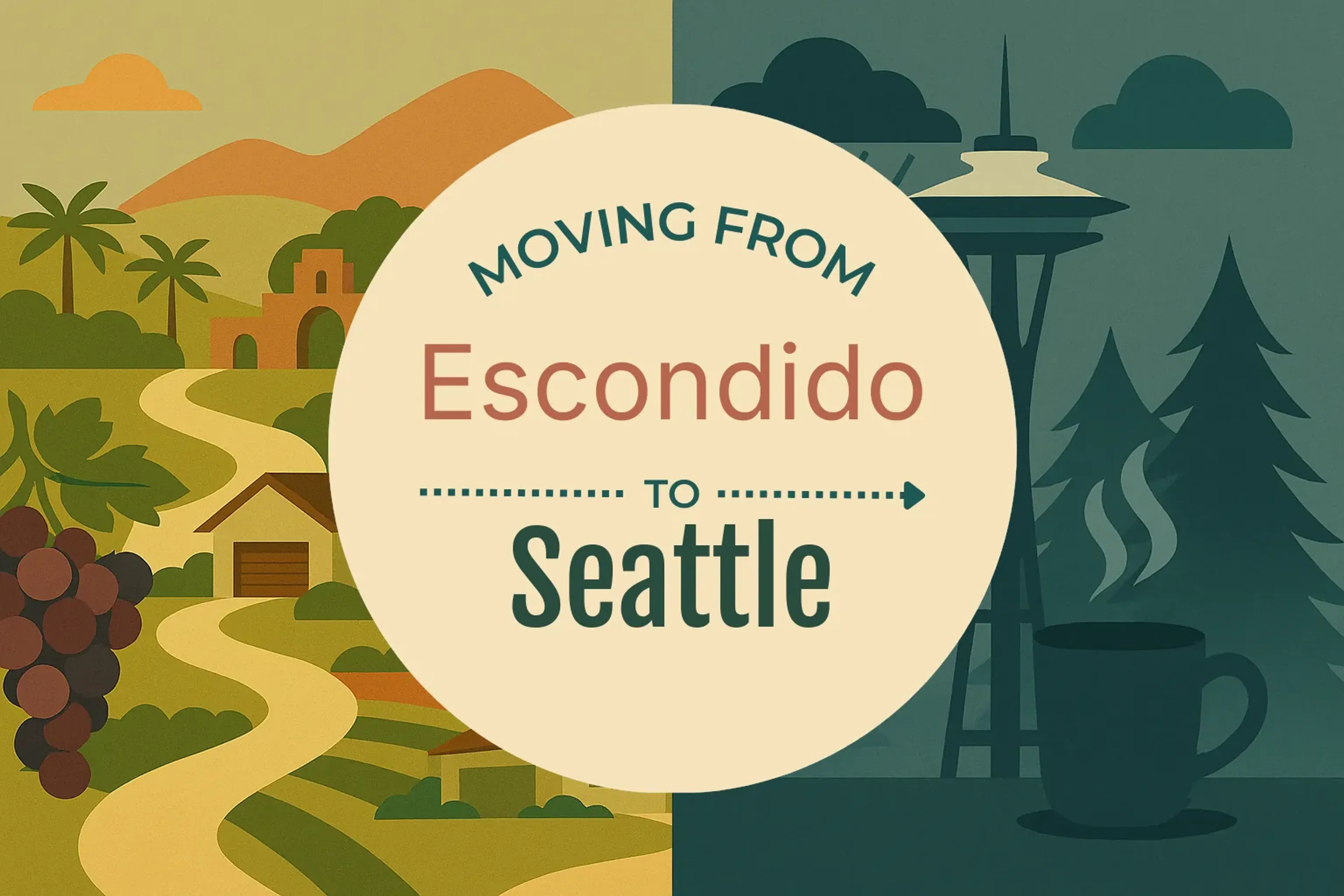 Side-by-side comparison of Escondido to Seattle moving companies