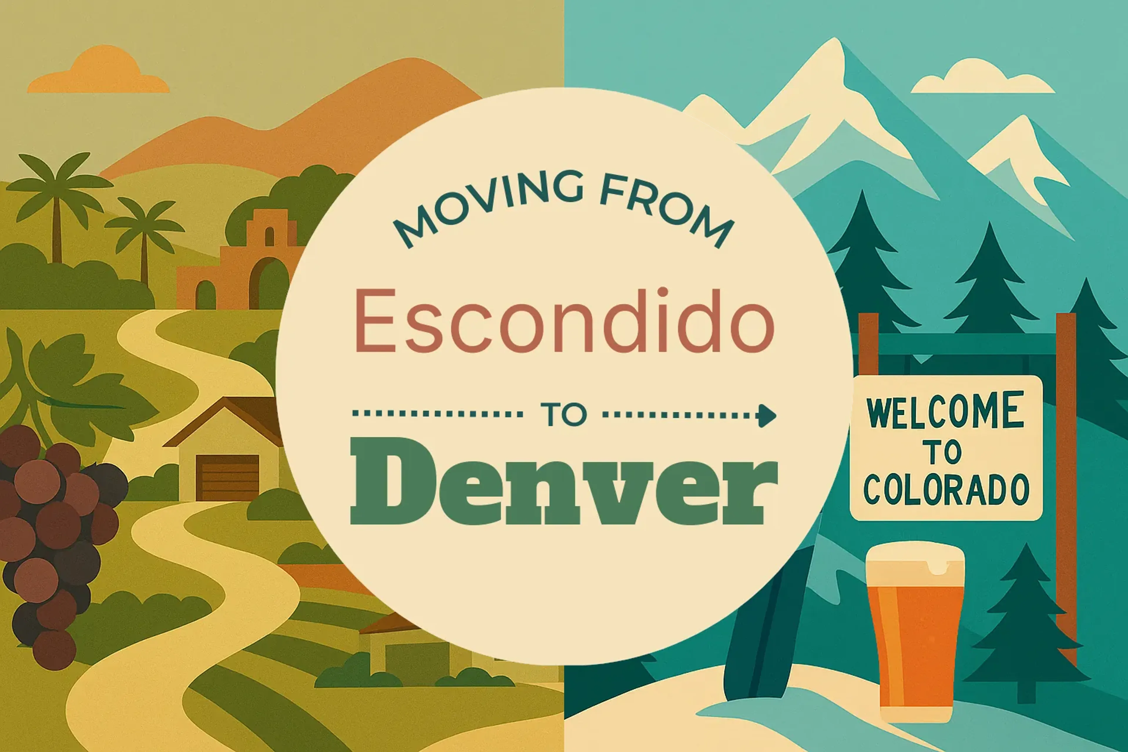 Side-by-side comparison of Escondido to Denver moving companies