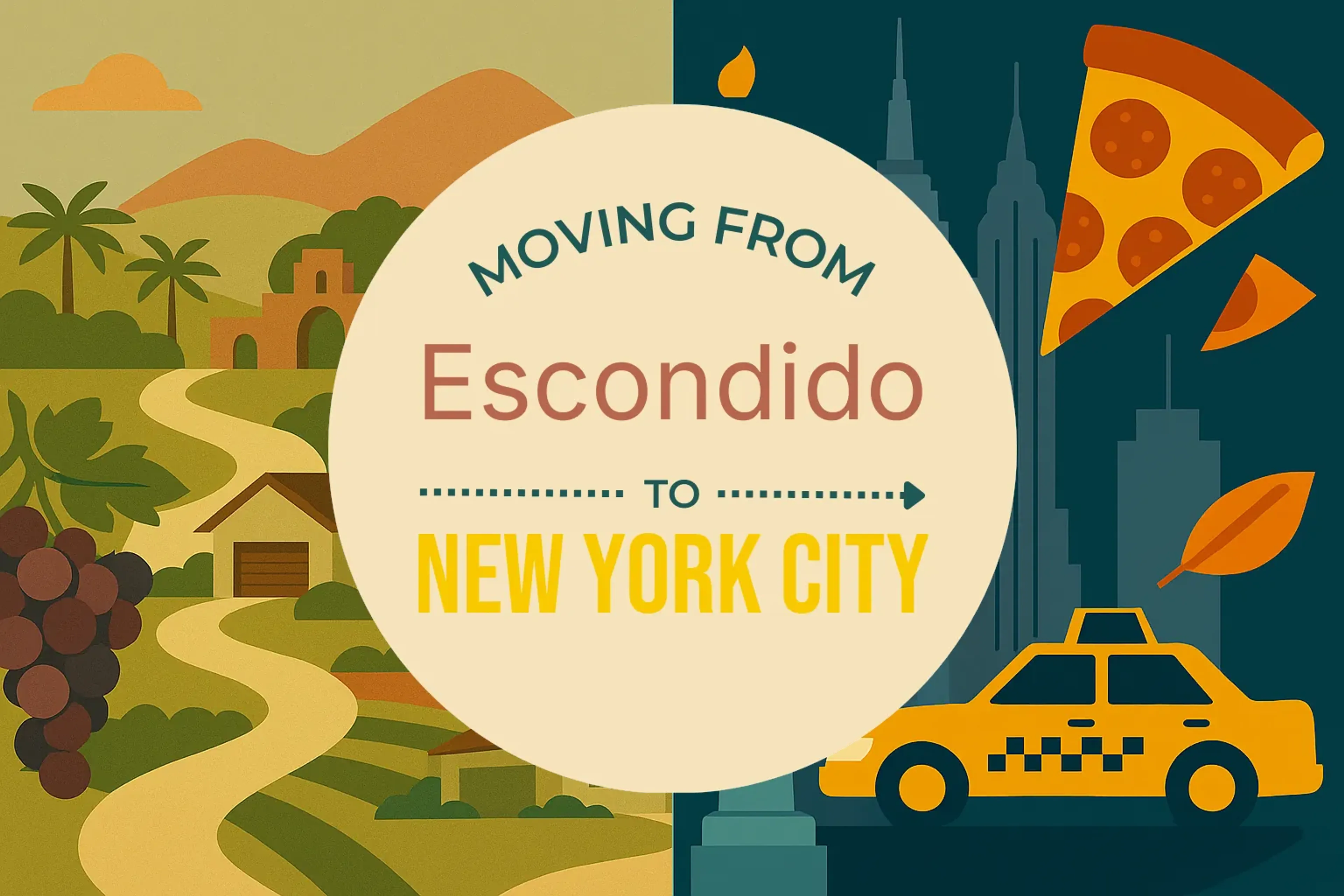 Side-by-side comparison of Escondido to New York City moving companies