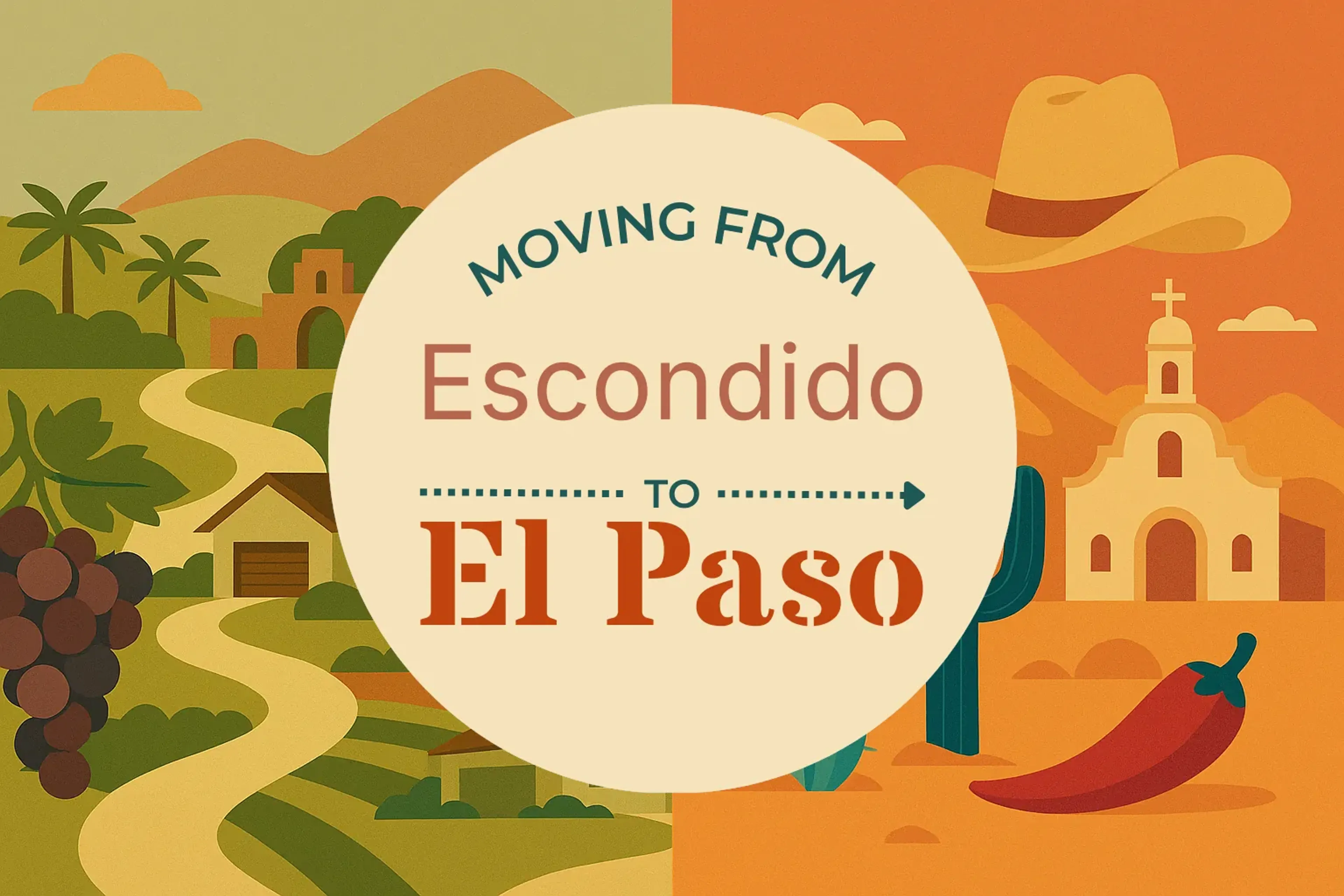 Side-by-side comparison of Escondido to El Paso moving companies