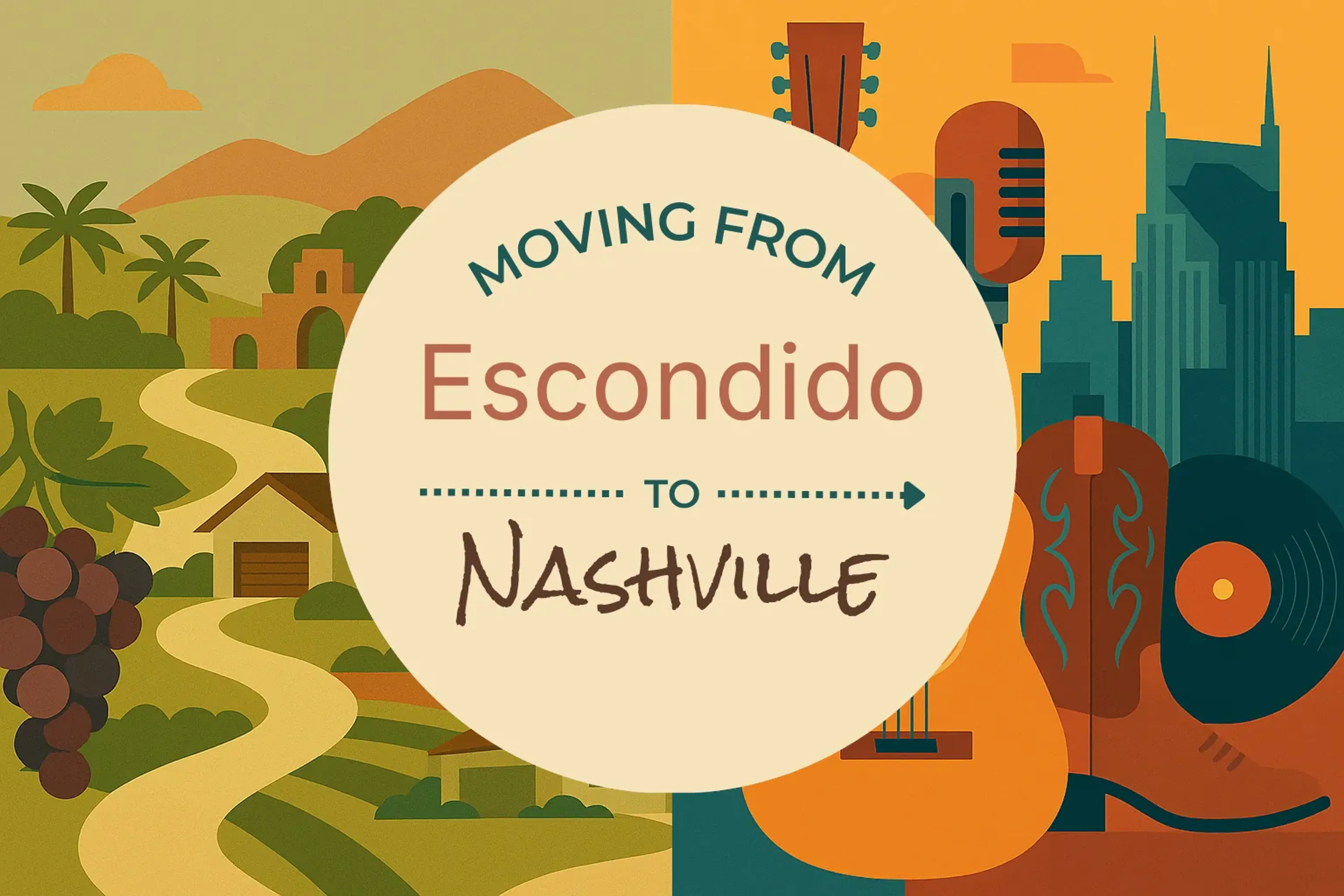 Side-by-side comparison of Escondido to Nashville moving companies