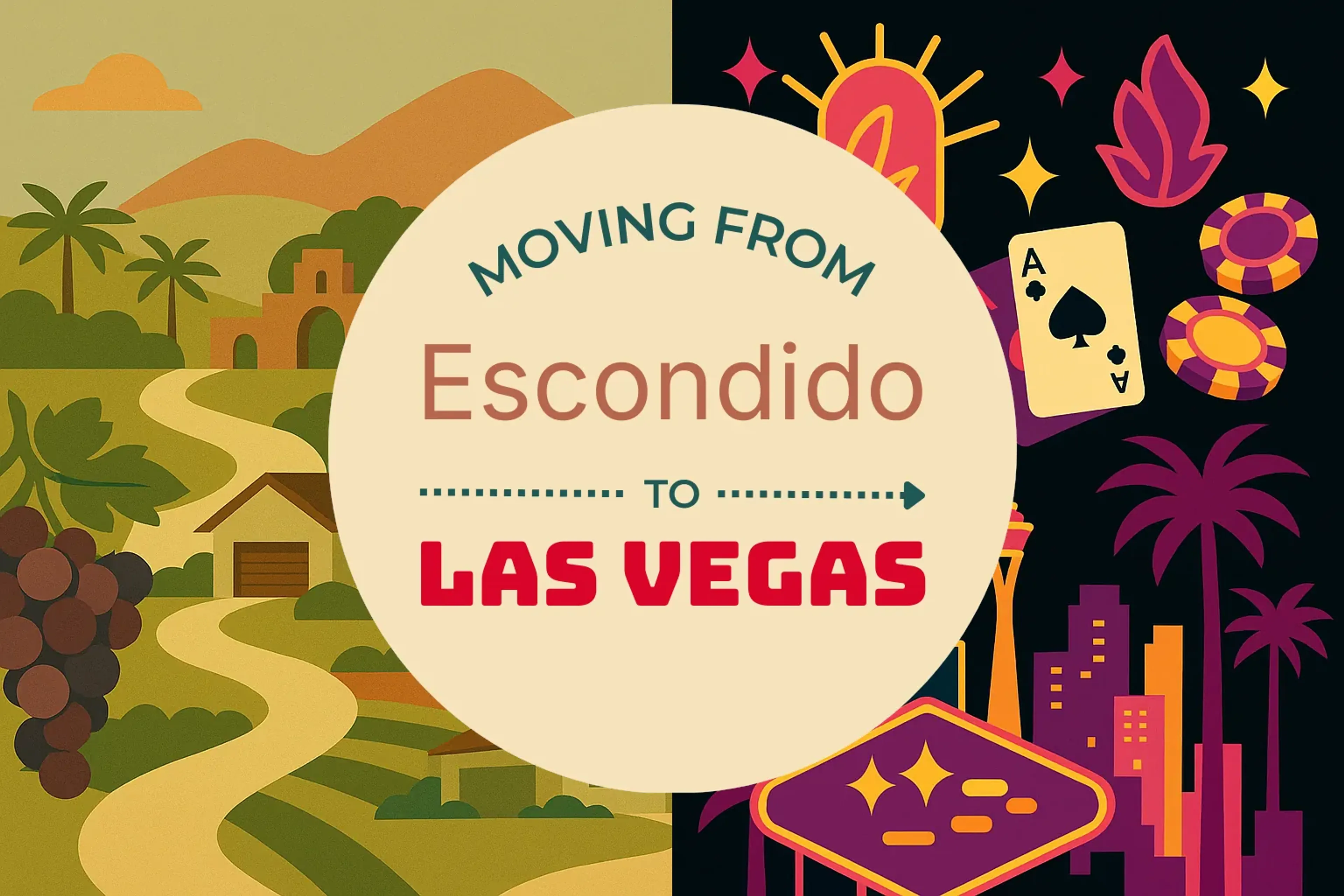 Side-by-side comparison of Escondido to Las Vegas moving companies