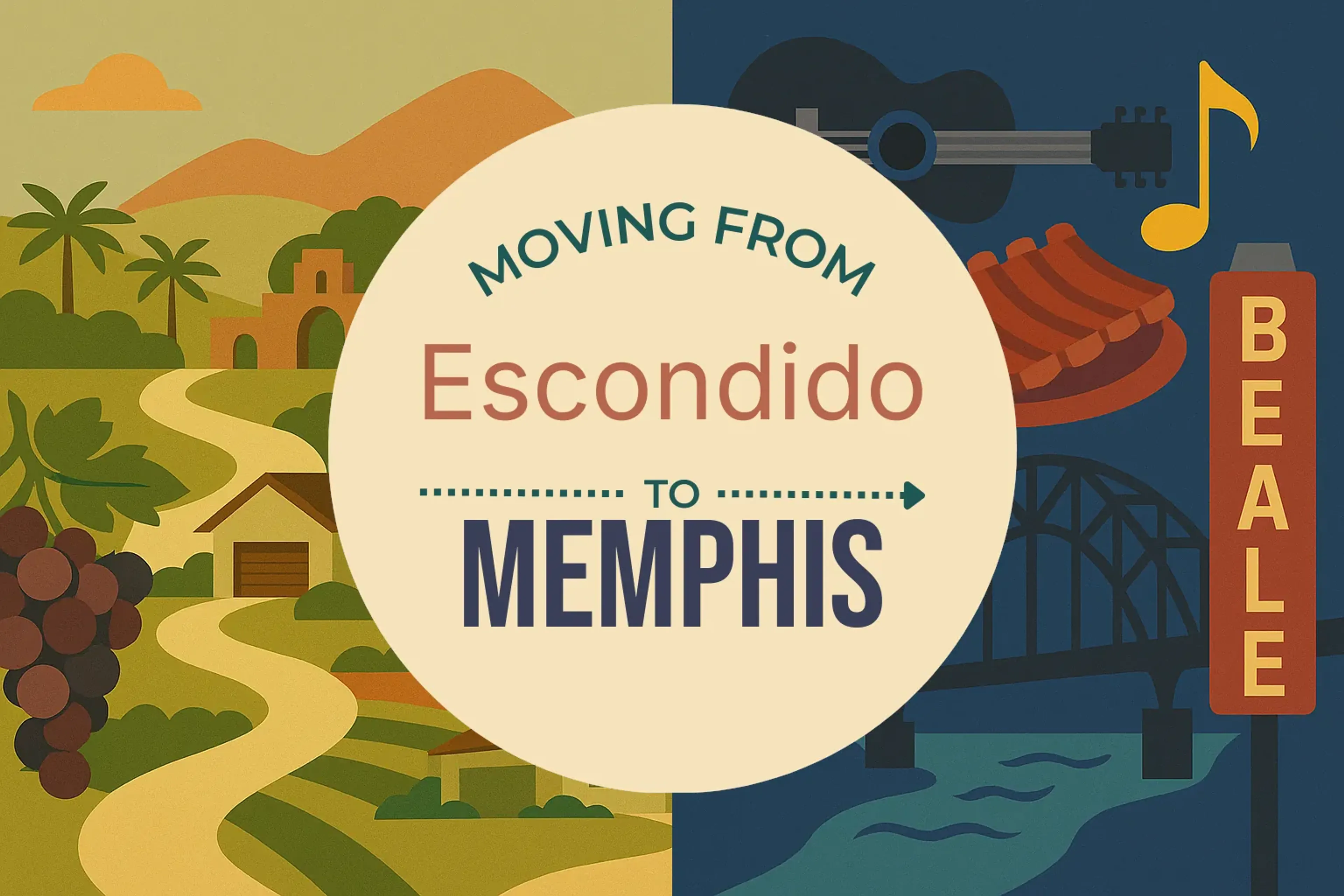 Side-by-side comparison of Escondido to Memphis moving companies