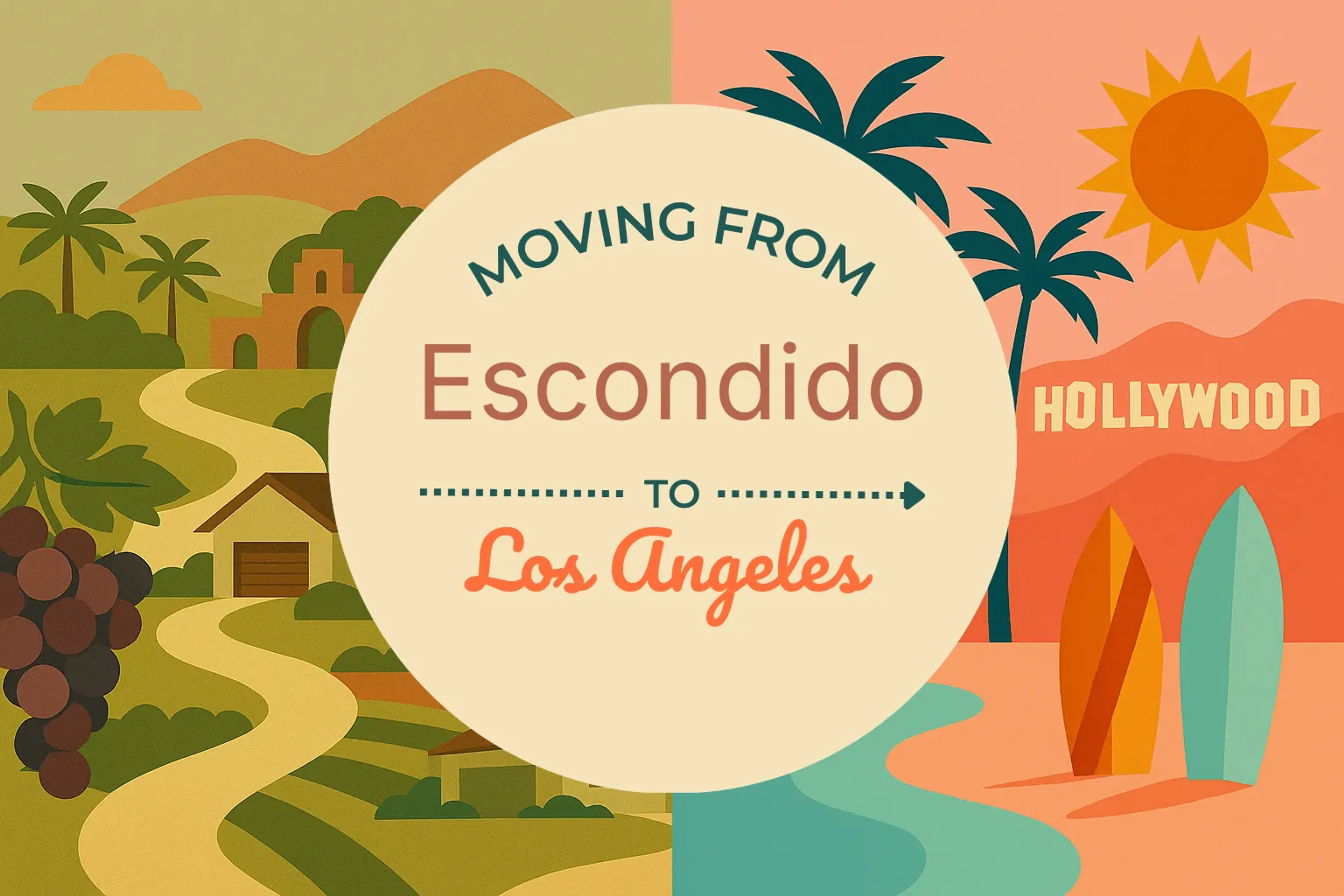 Side-by-side comparison of Escondido to Los Angeles moving companies