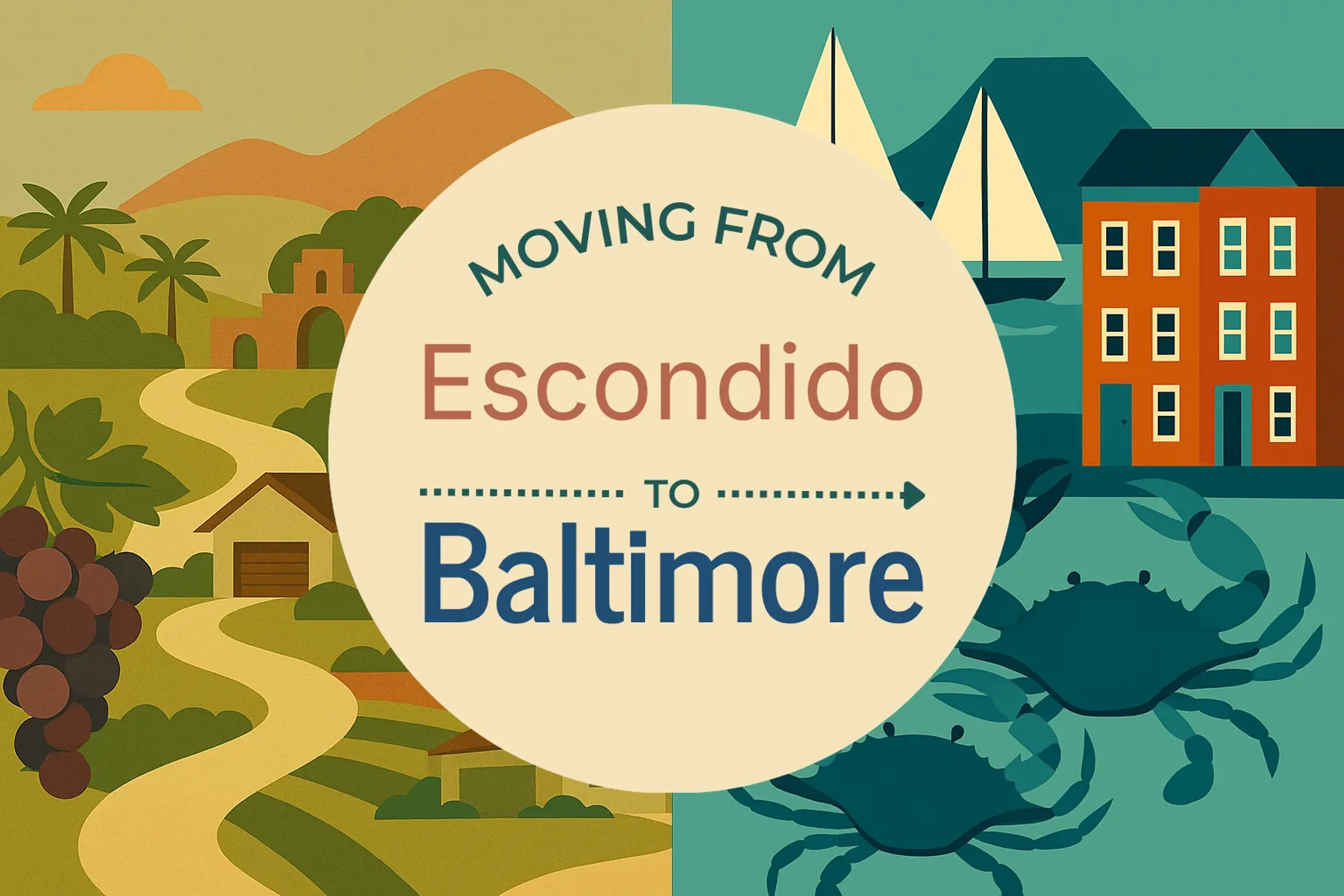 Side-by-side comparison of Escondido to Baltimore moving companies