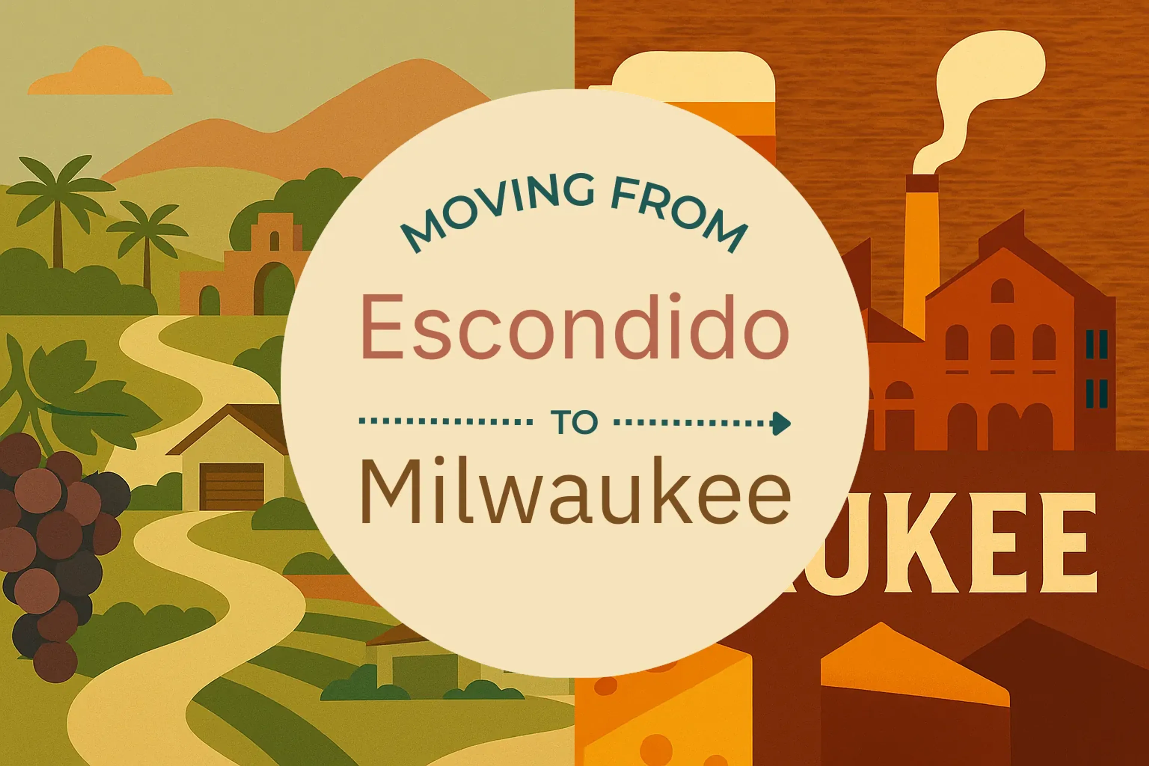 Side-by-side comparison of Escondido to Milwaukee moving companies