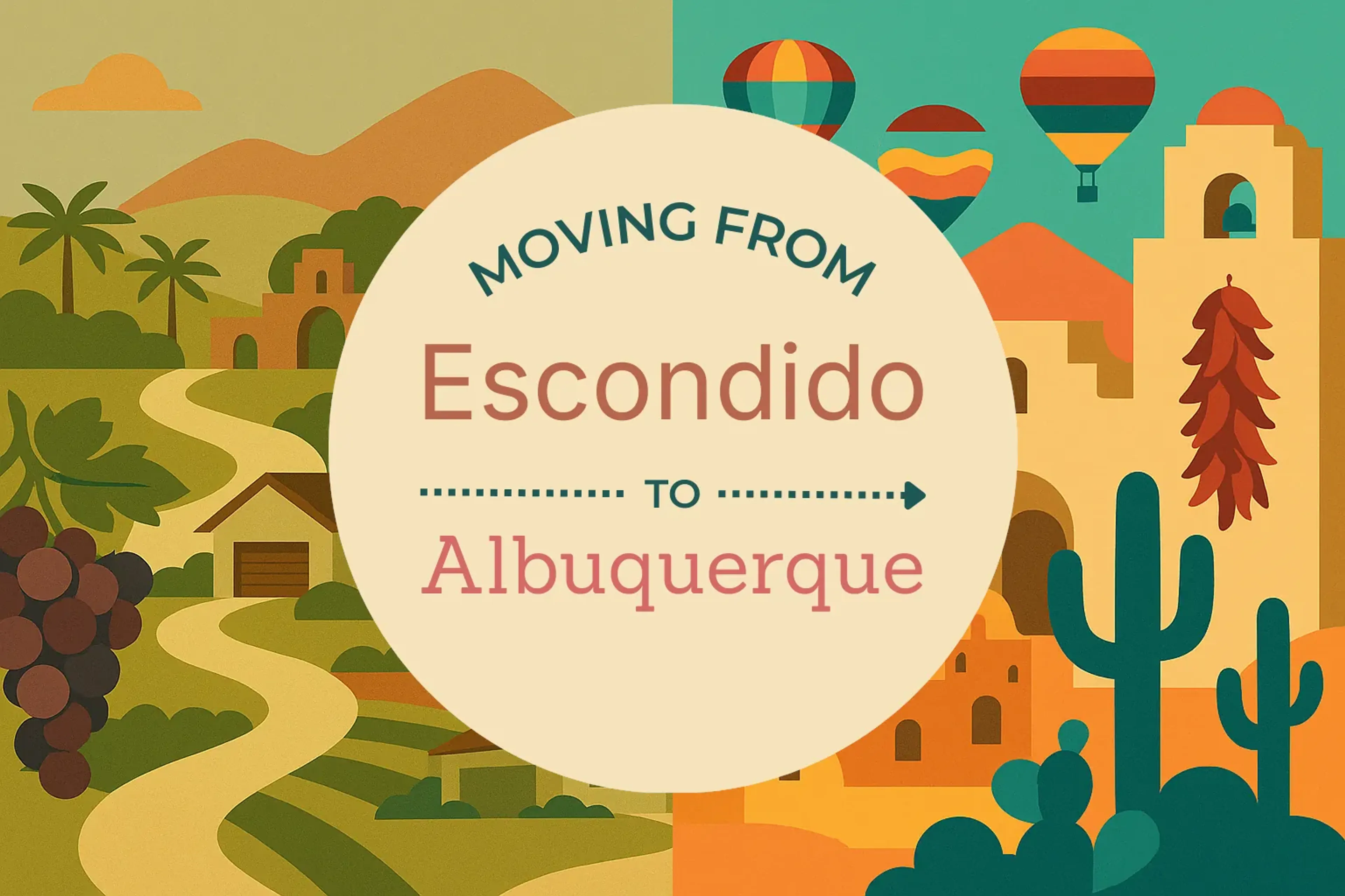 Side-by-side comparison of Escondido to Albuquerque moving companies