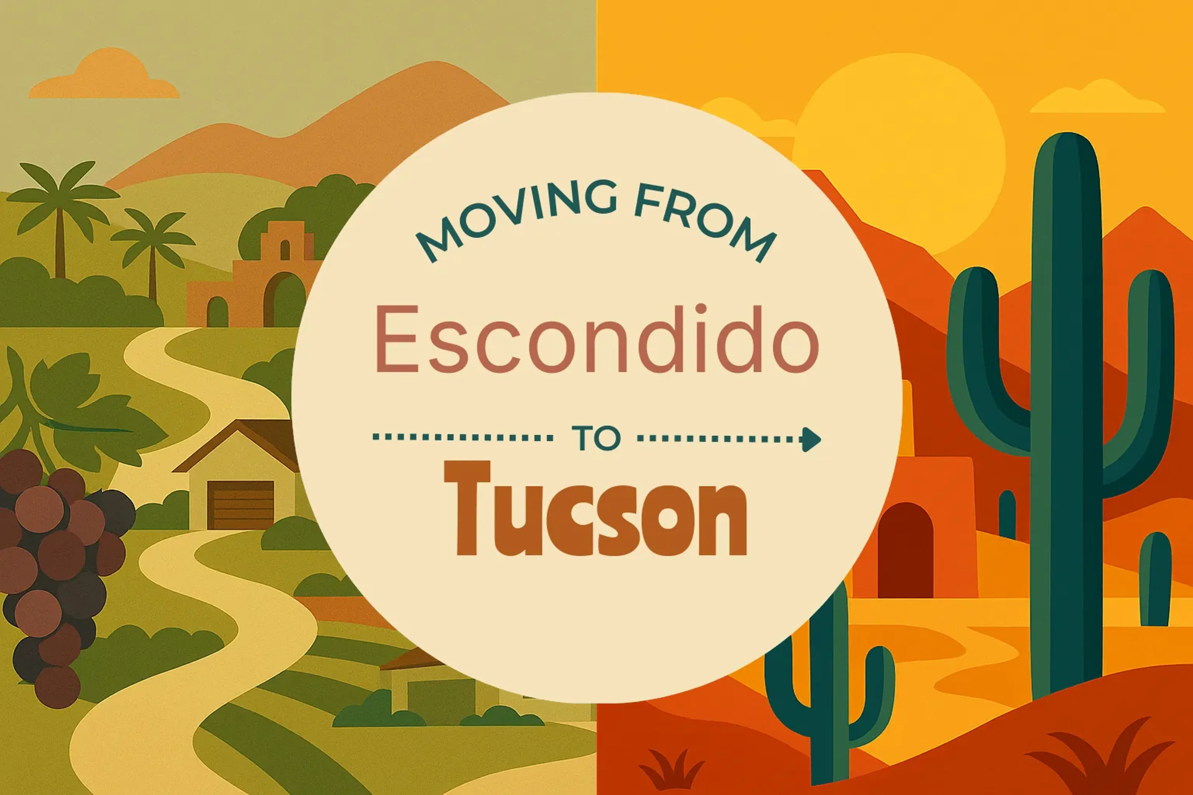 Side-by-side comparison of Escondido to Tucson moving companies