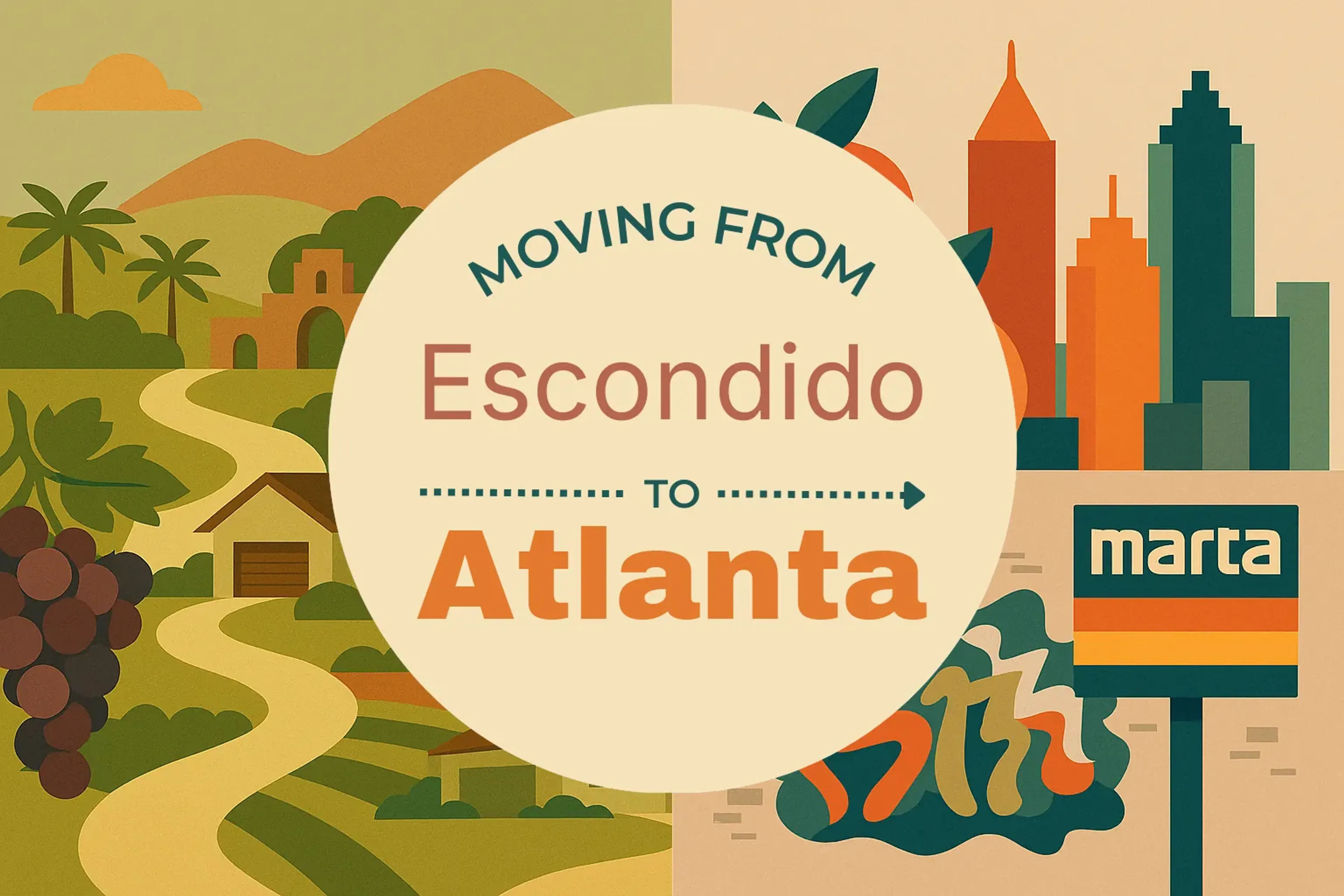 Side-by-side comparison of Escondido to Atlanta moving companies