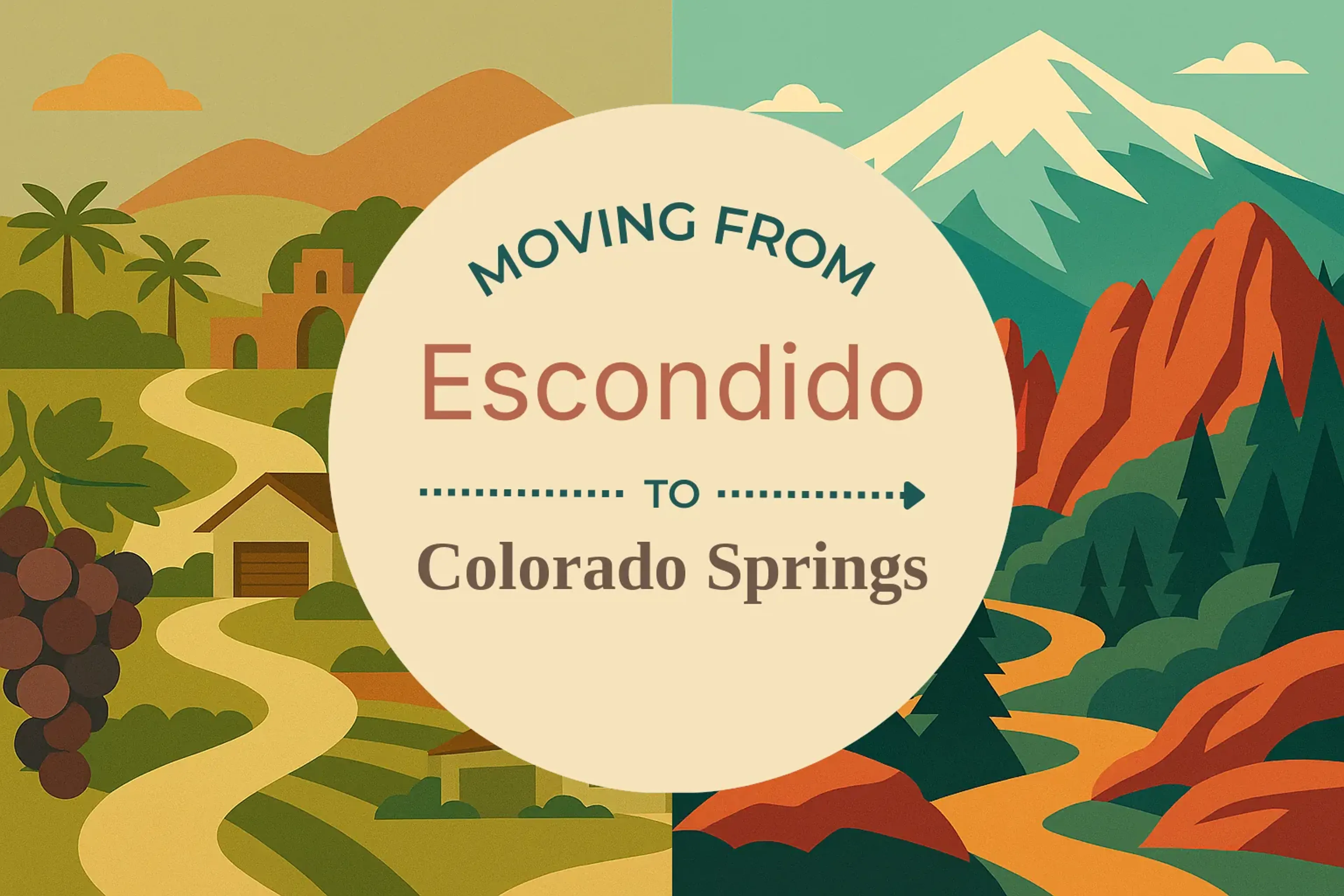 Side-by-side comparison of Escondido to Colorado Springs moving companies