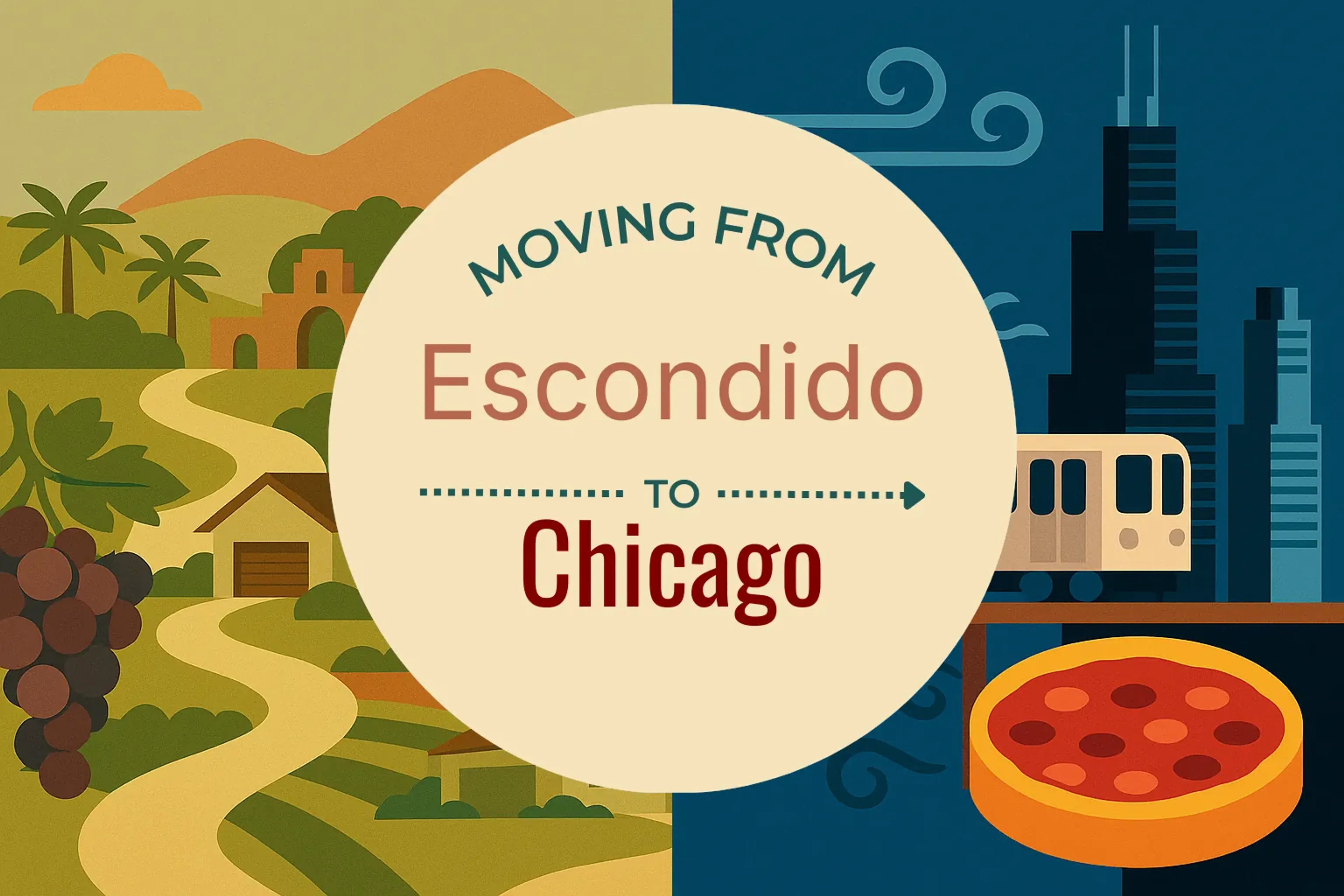 Side-by-side comparison of Escondido to Chicago moving companies
