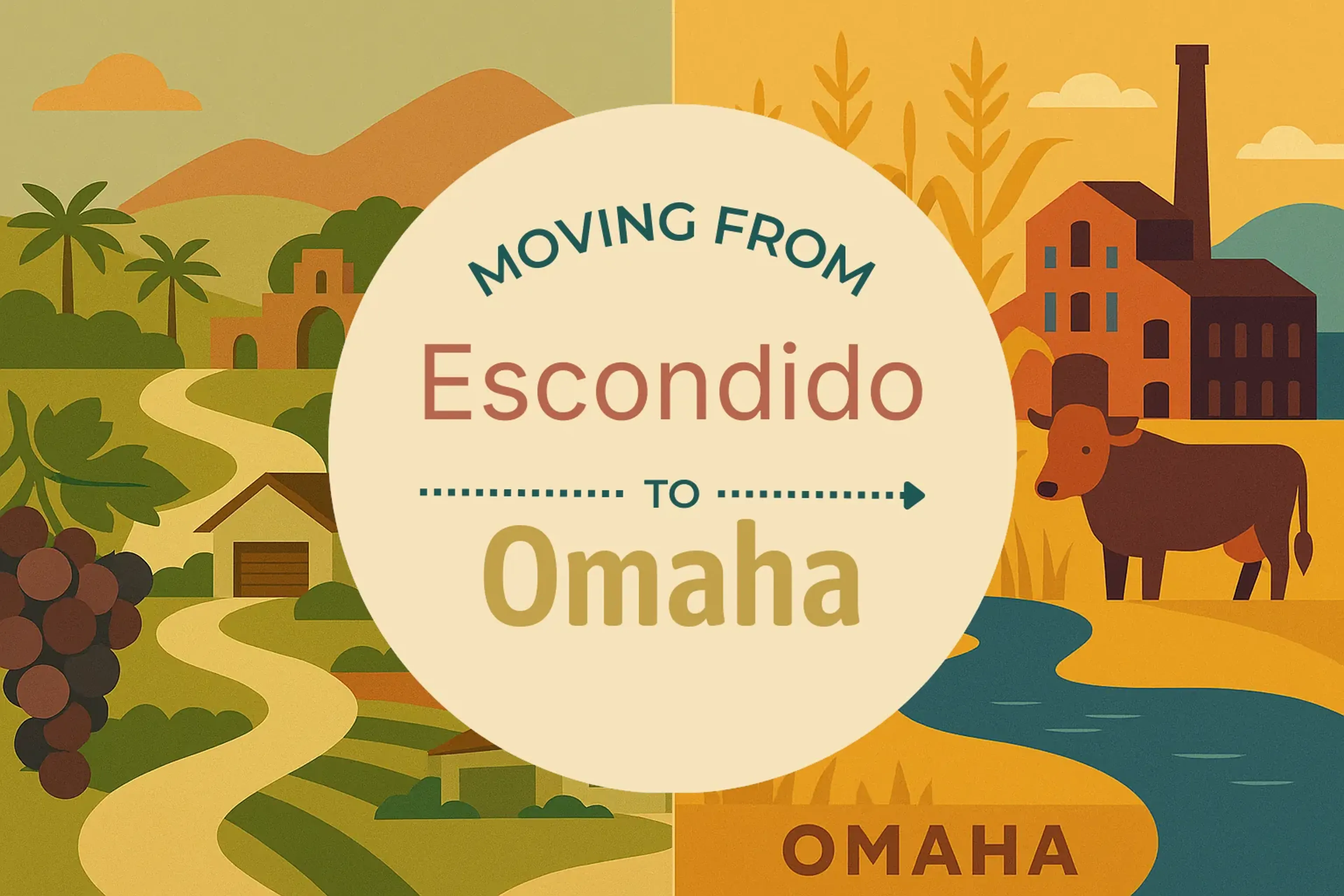 Side-by-side comparison of Escondido to Omaha moving companies