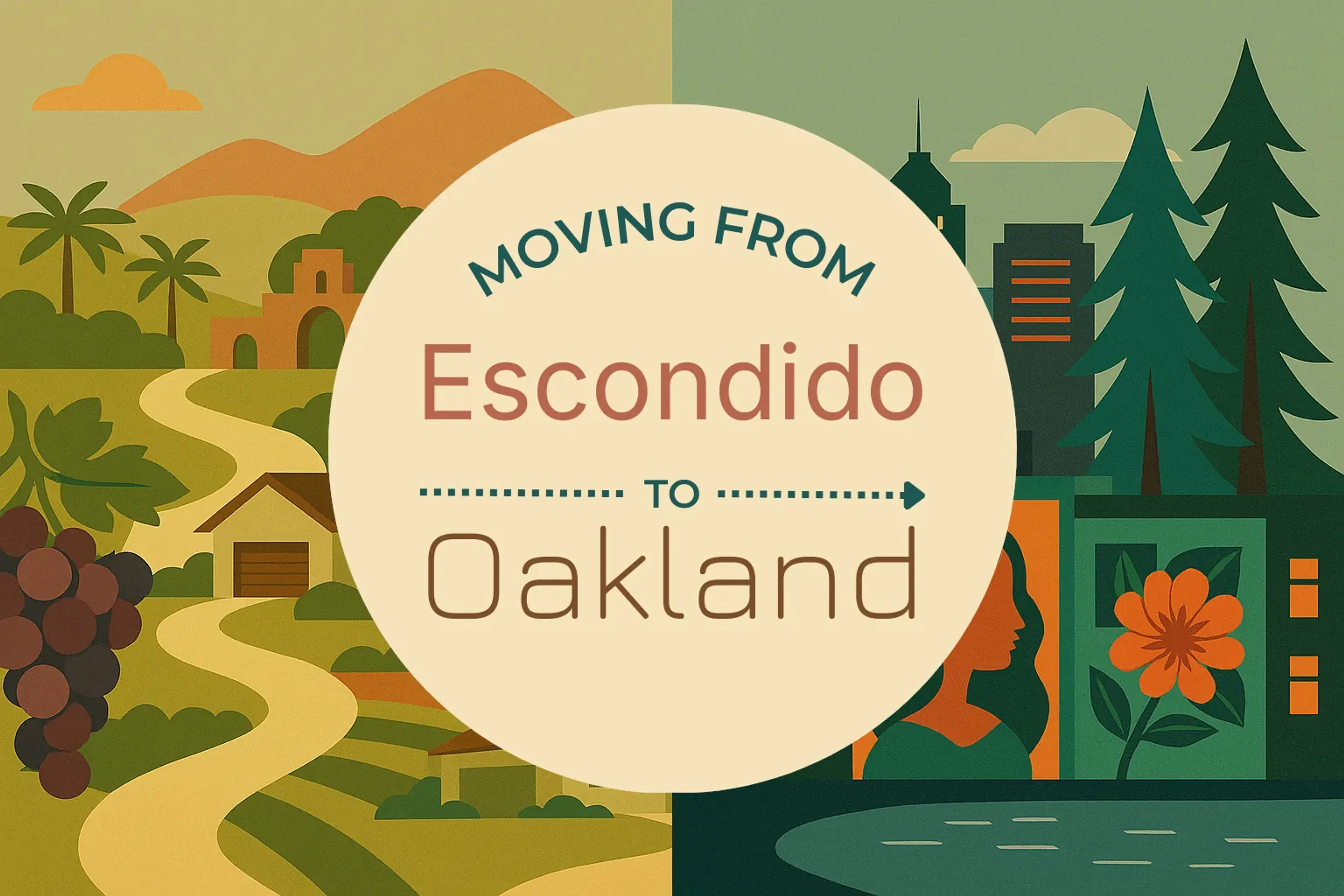 Side-by-side comparison of Escondido to Oakland moving companies