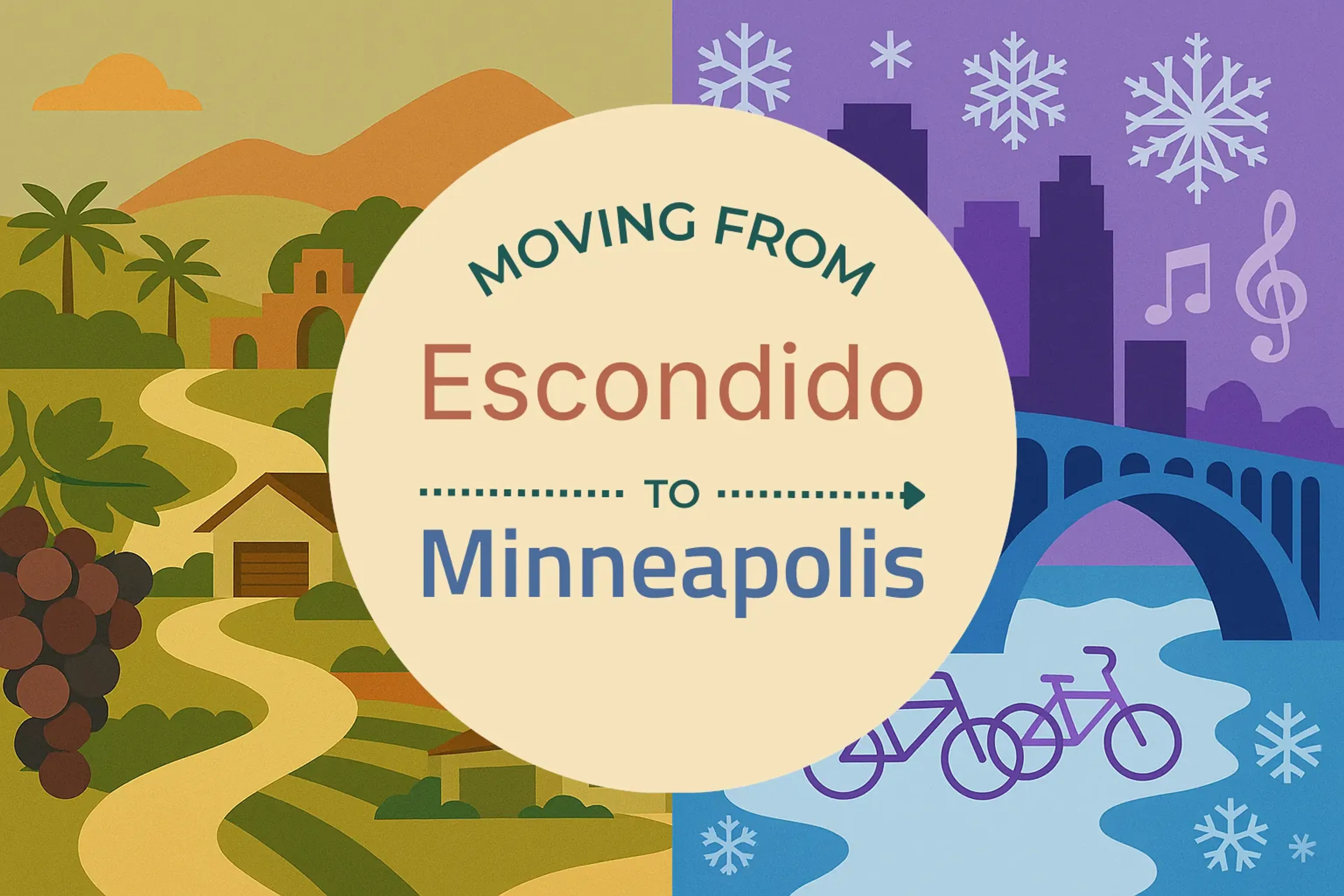 Side-by-side comparison of Escondido to Minneapolis moving companies