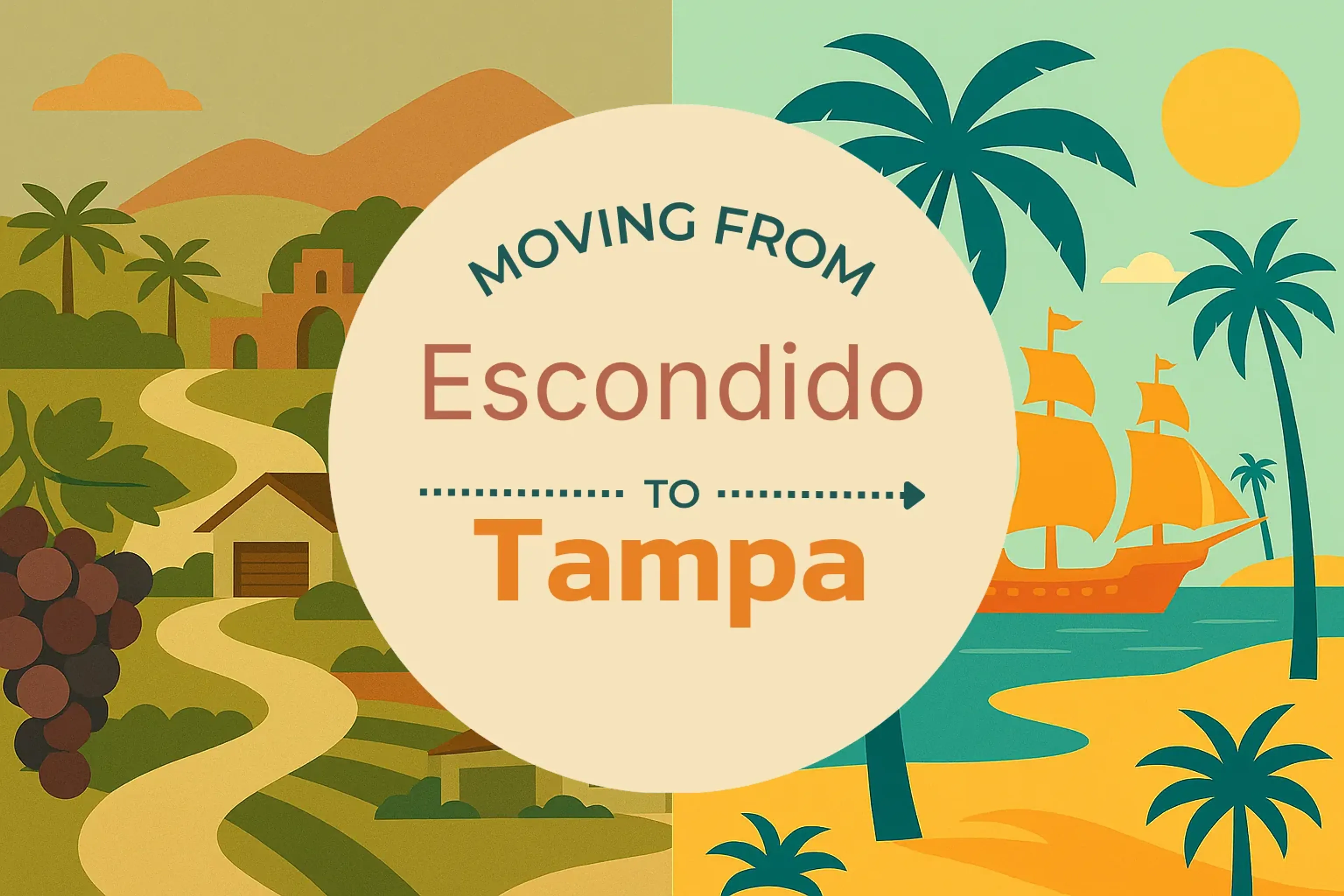 Side-by-side comparison of Escondido to Tampa moving companies