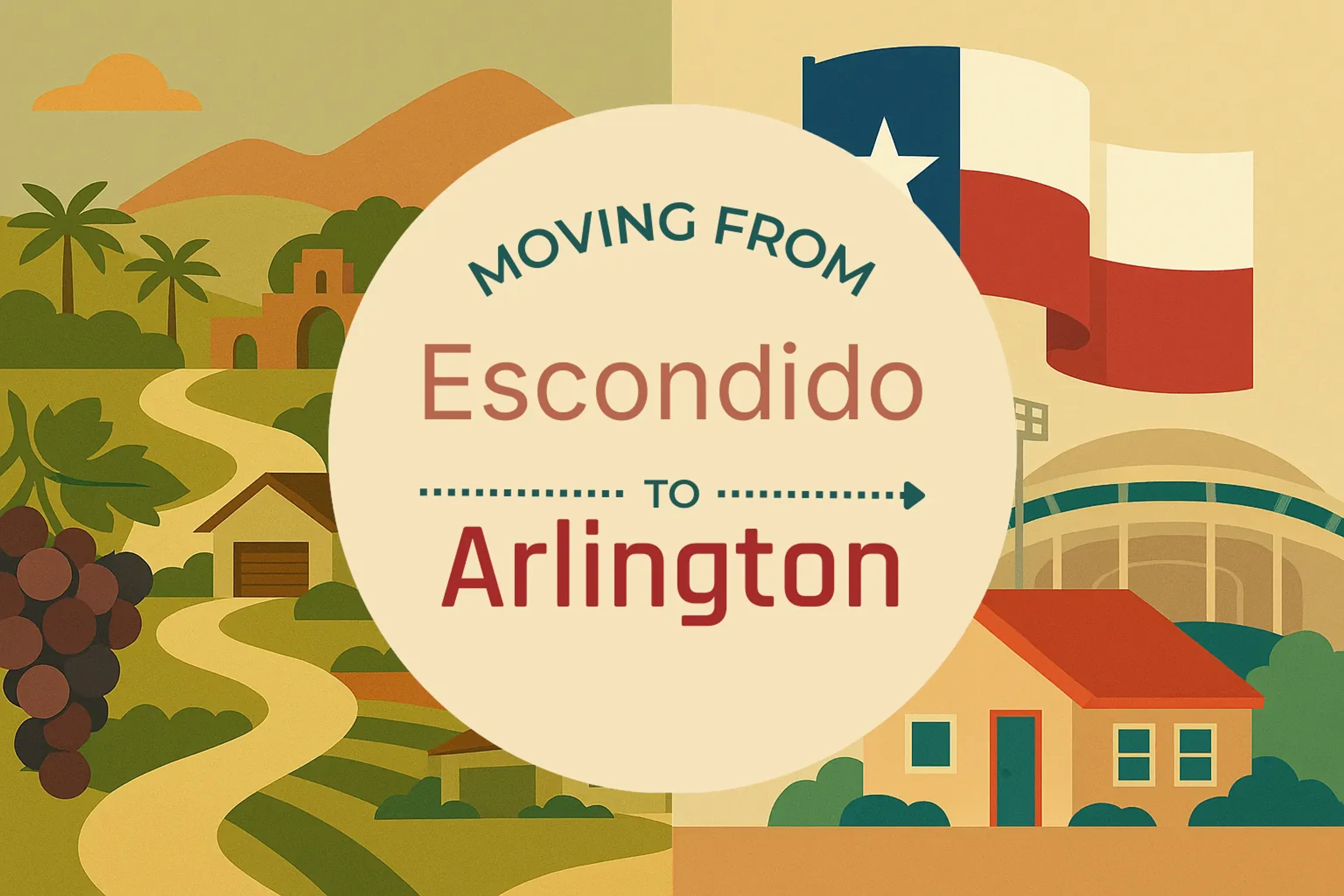 Side-by-side comparison of Escondido to Arlington moving companies