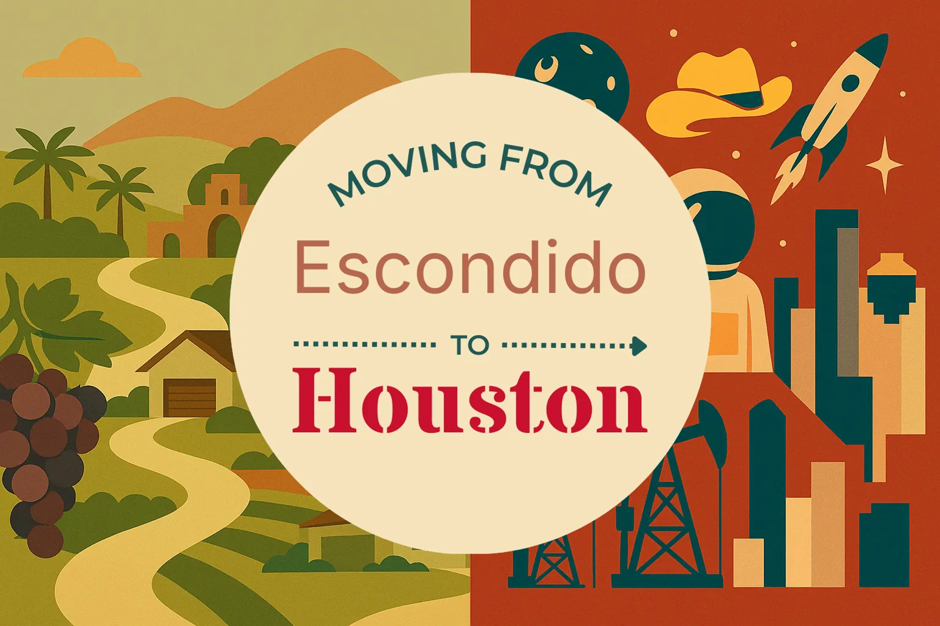 Side-by-side comparison of Escondido to Houston moving companies