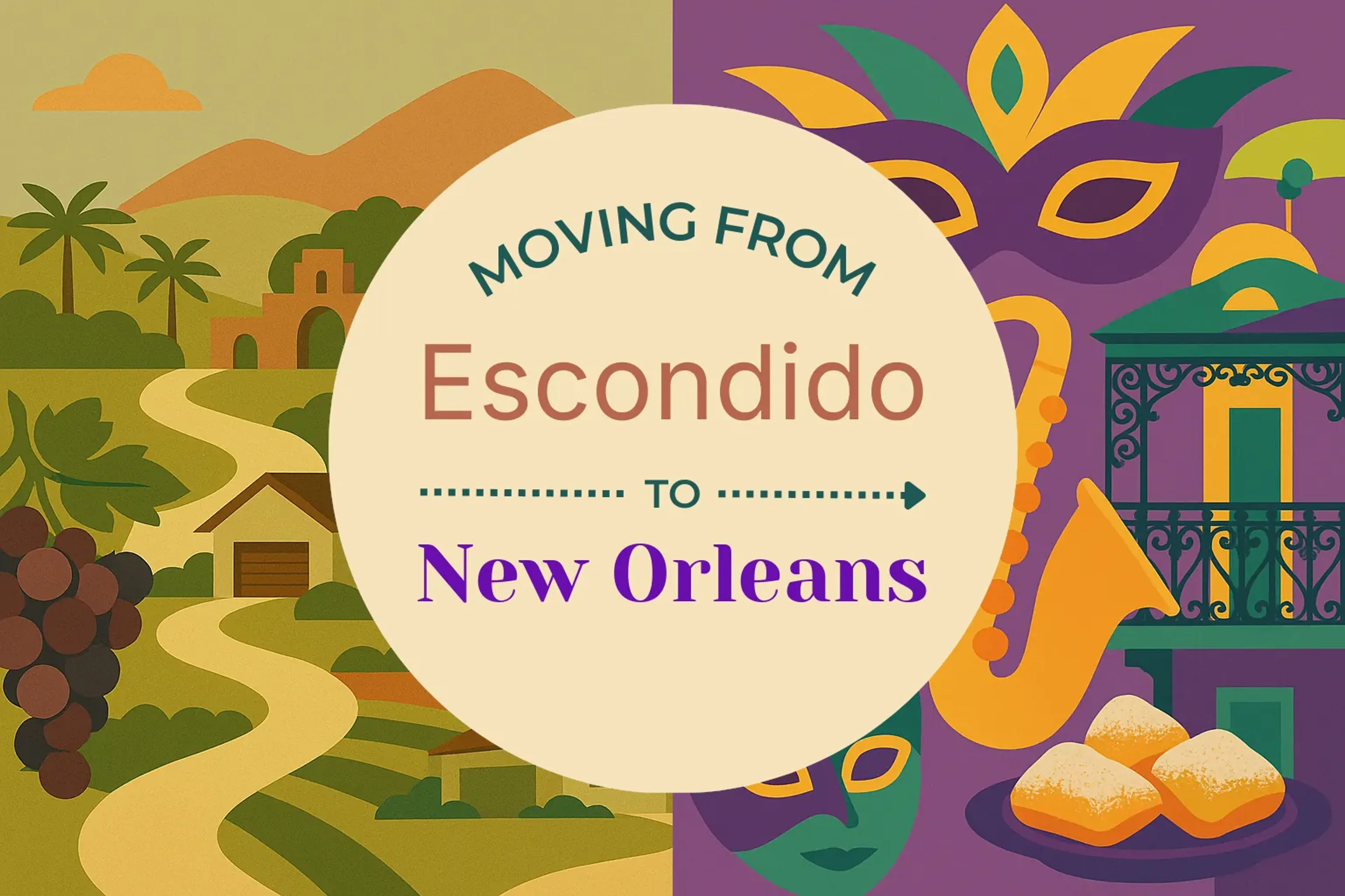 Side-by-side comparison of Escondido to New Orleans moving companies